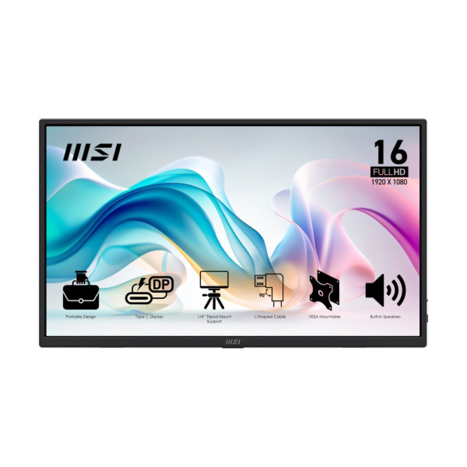 MSI PRO MP165 E6 · Monitor Portátil · 15,6" Full HD · LED 1920x1080 · Negro