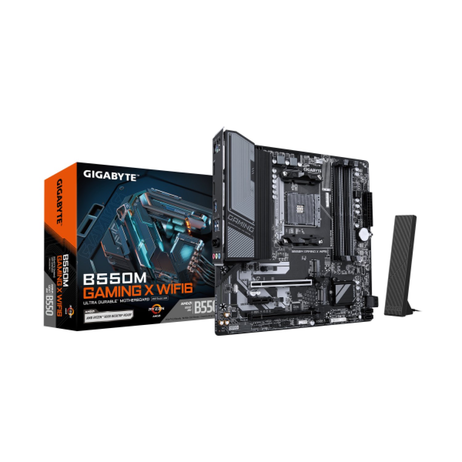 Gigabyte B550M Gaming X · WiFi 6 · AM4 Ryzen 5000 · DDR4 3200MHz · PCIe 4.0