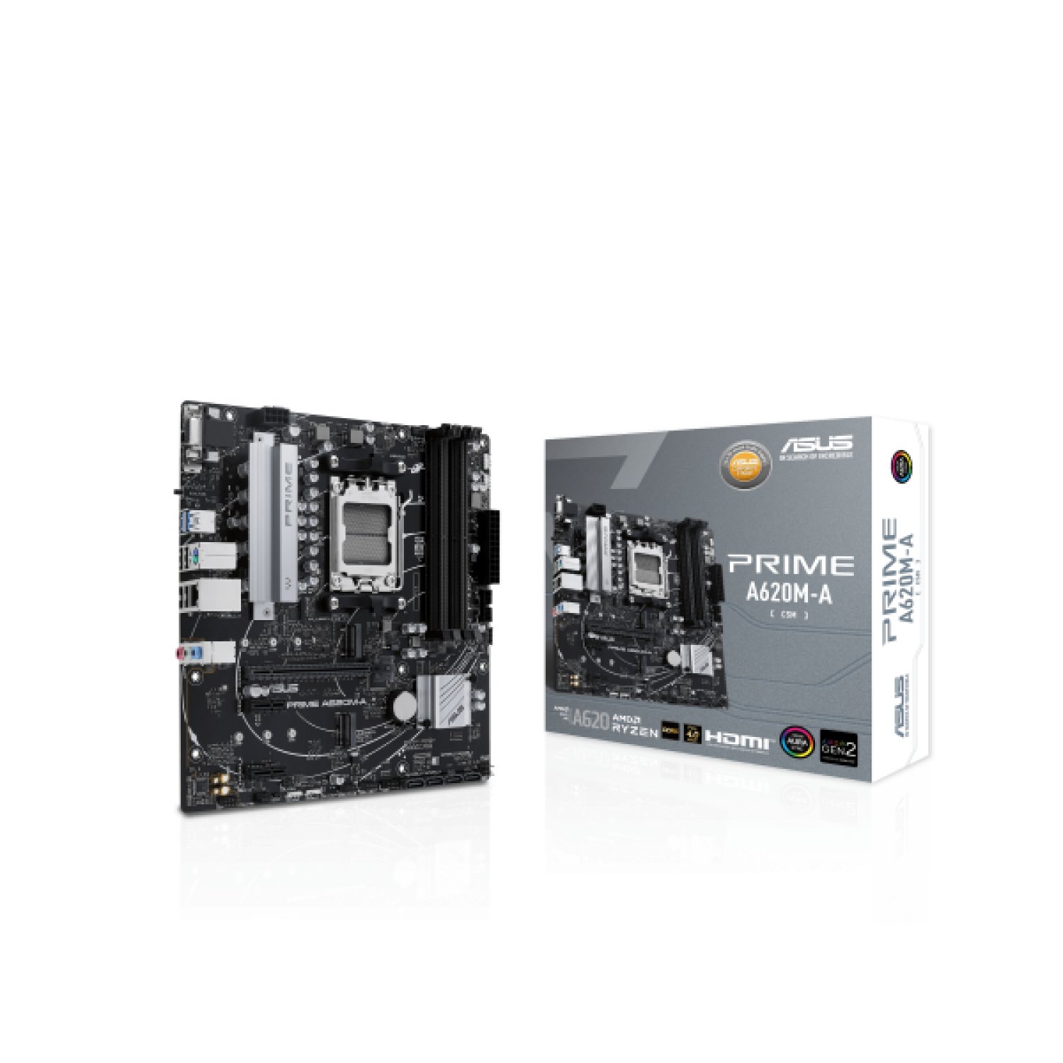 ASUS Prime A620M-A · Socket AM5 · Micro ATX · AMD A620