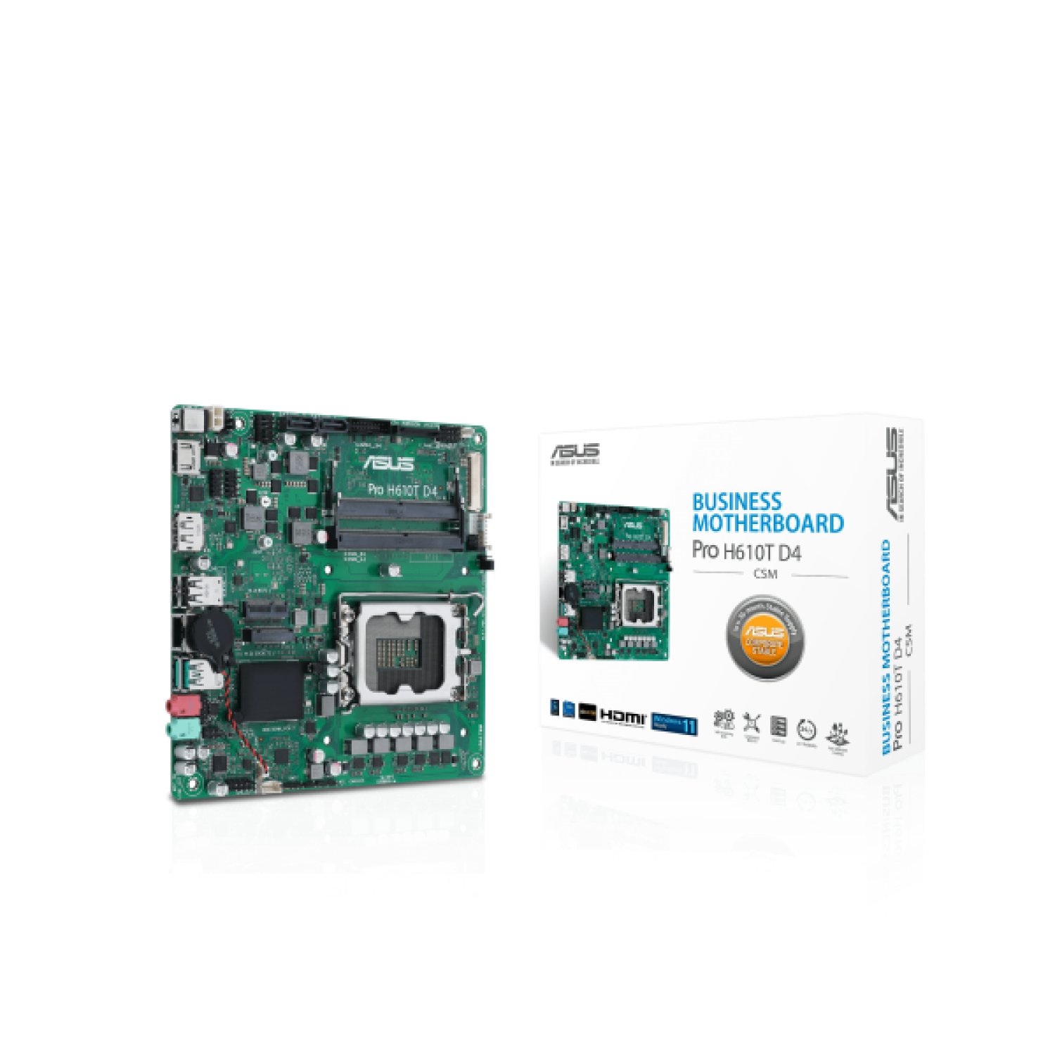 ASUS Pro H610T D4-CSM · Mini ITX · Intel H610 · LGA 1700