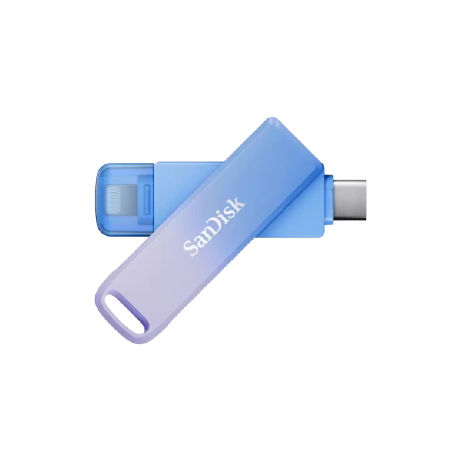SanDisk Creator Phone Drive · 256GB · USB-C/Lightning · USB 3.2 · Azul/Lila