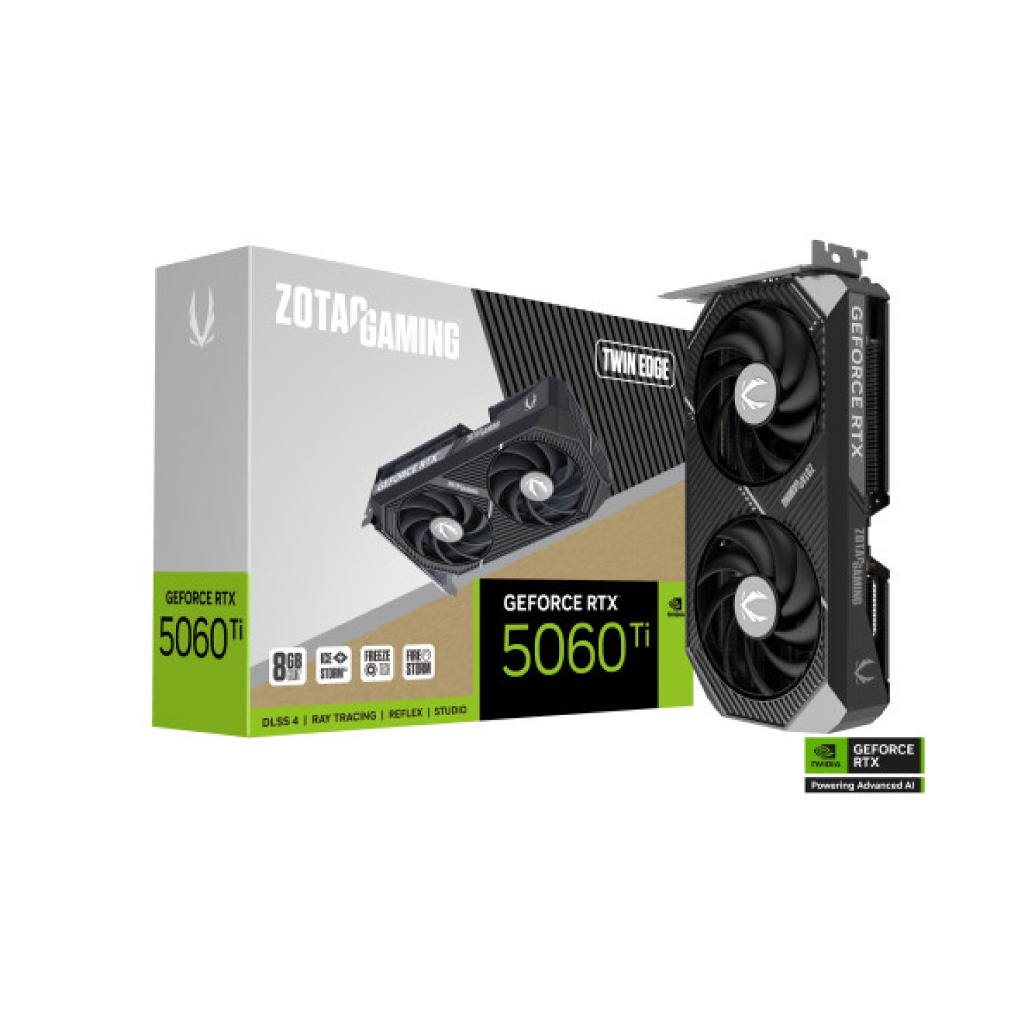 Zotac RTX 5060 Ti · 8GB GDDR7 · 128-bit · 2 Ventiladores · Twin Edge