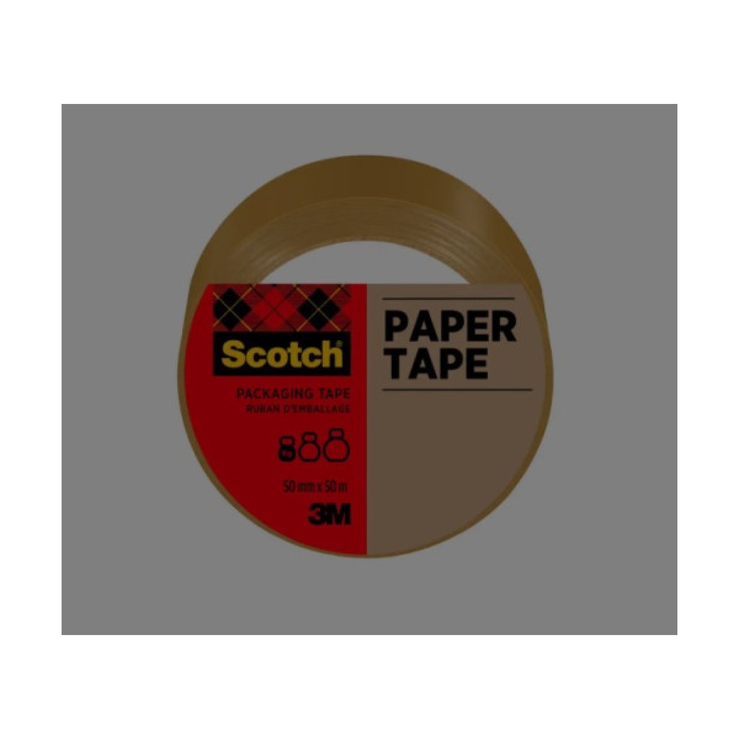 Scotch · Cinta de Papel 50m × 50mm · Marrón · Adhesivo Fuerte