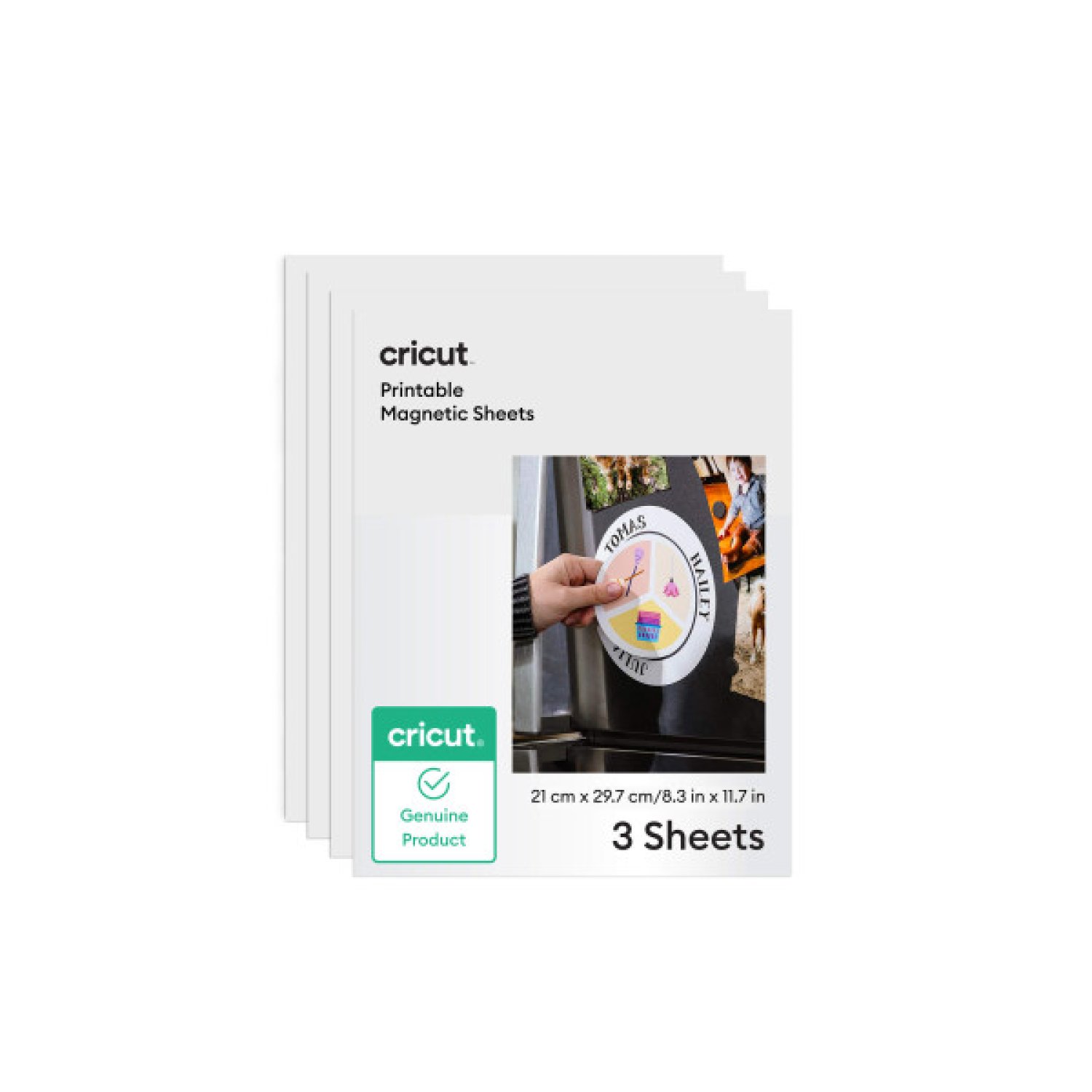 Cricut · Láminas Magnéticas Imprimibles A4 · Pack 3 · Blanco