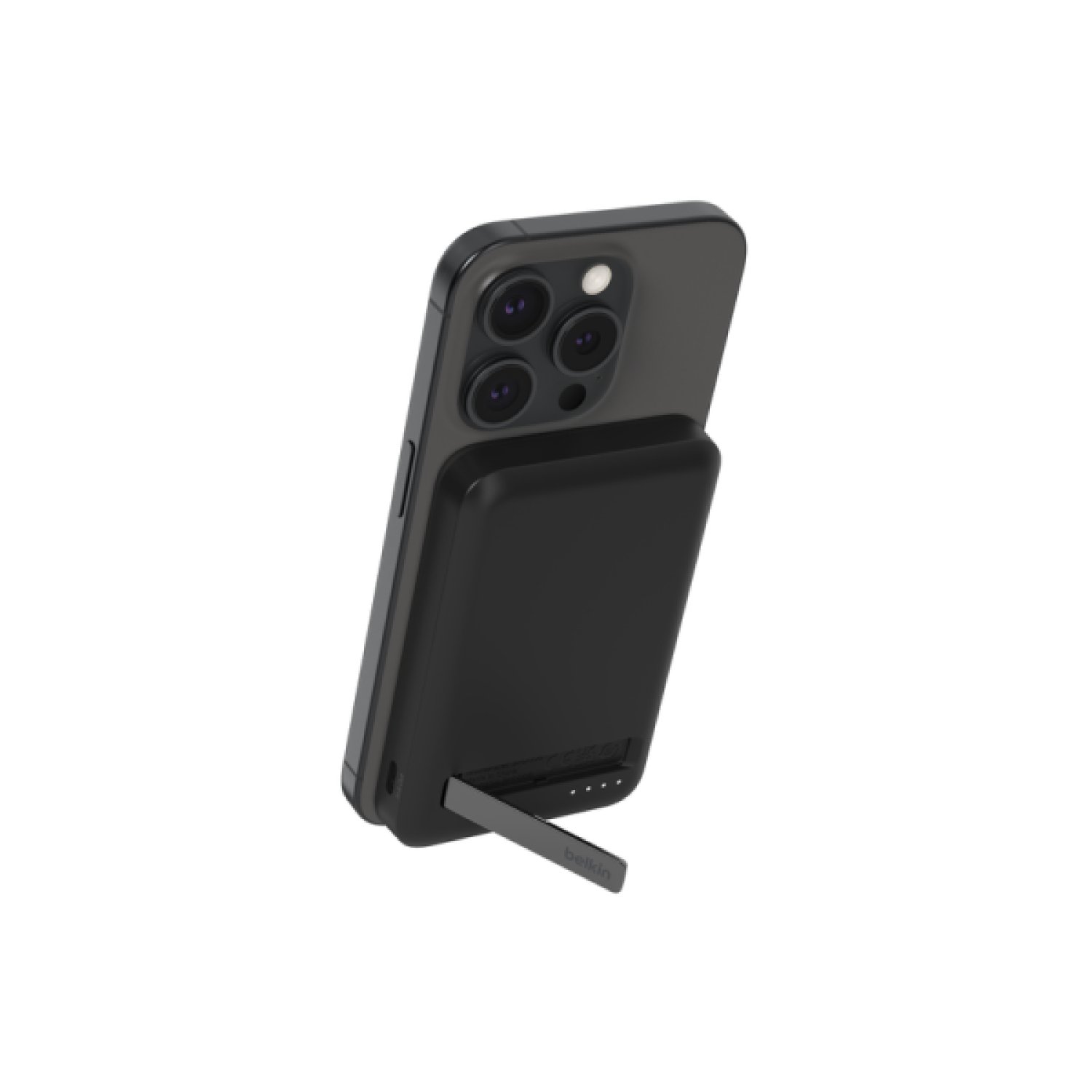 Belkin PowerBank 5000mAh · Carga Inalámbrica Qi2 · MagSafe · Soporte Integrado