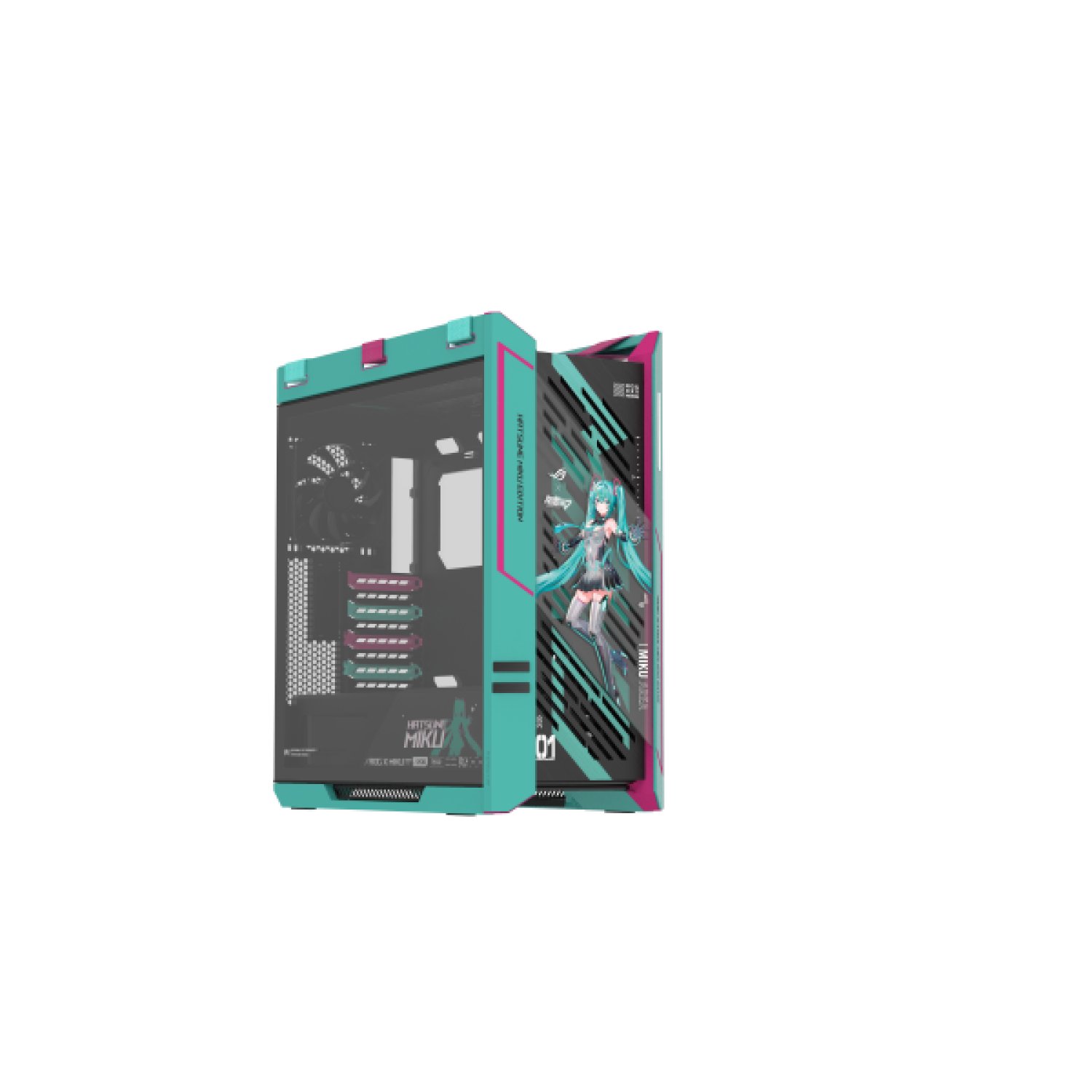 ASUS ROG Strix Helios II Hatsune Miku · Torre Midi · Cristal Templado · RGB Multicolor
