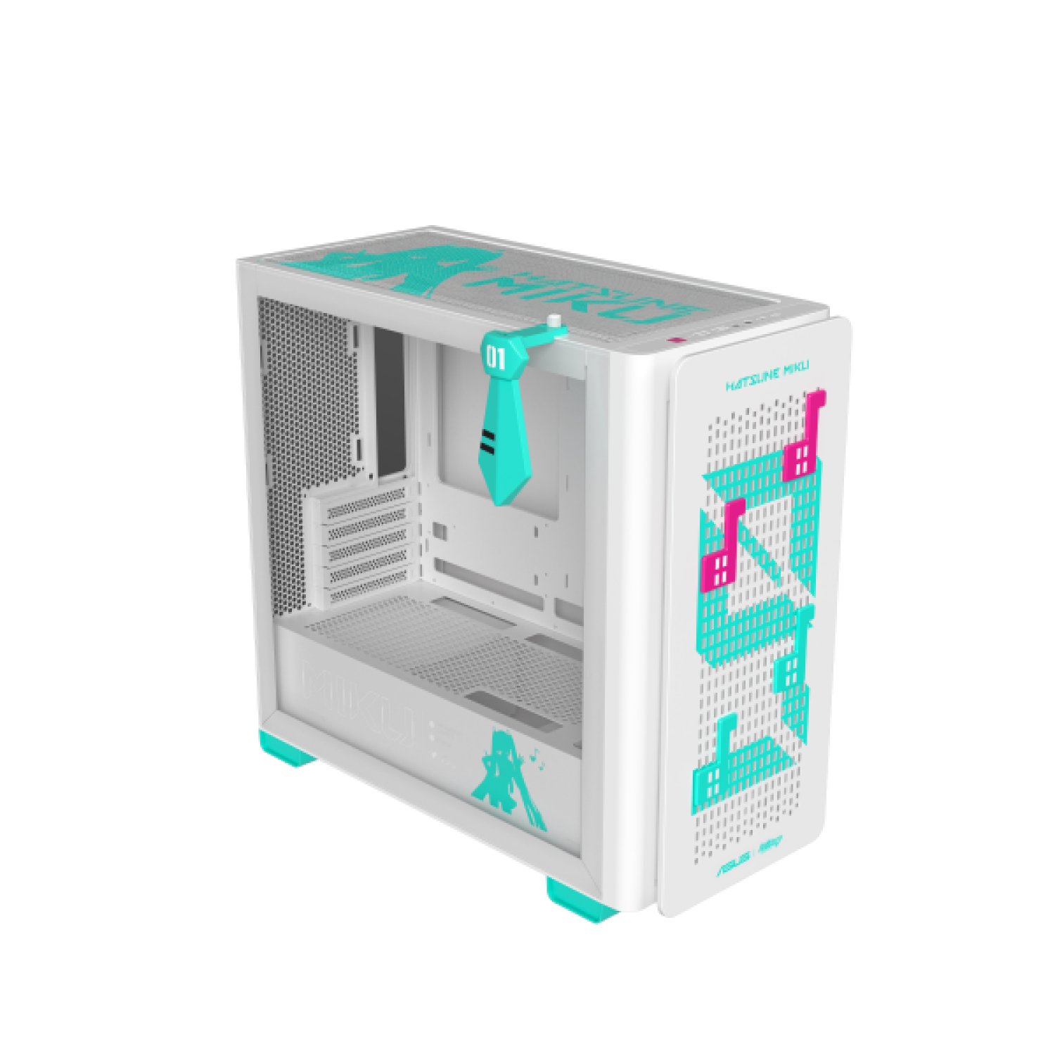 ASUS A23 Hatsune Miku Edition · Torre ATX · Turquesa y Blanco