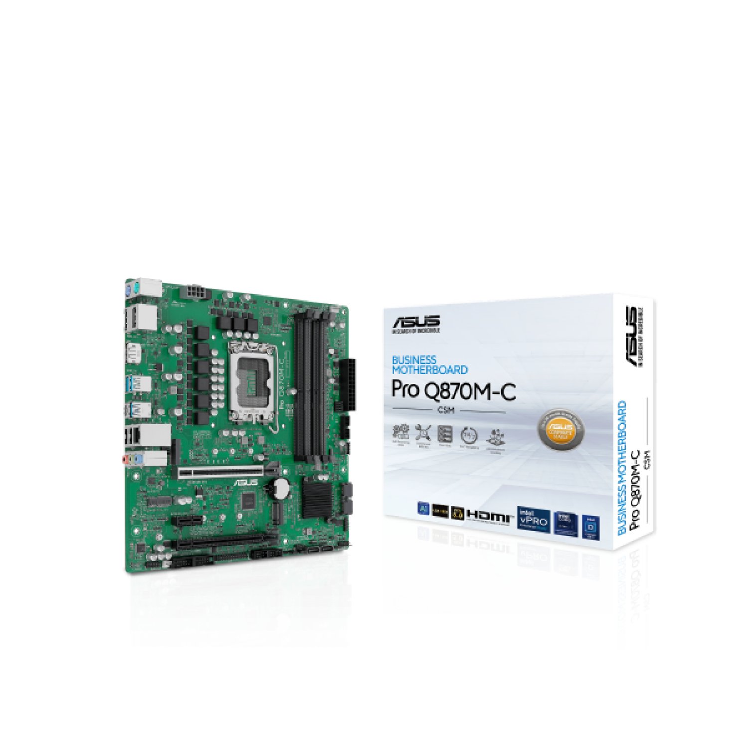 ASUS PRO Q870M-C-CSM · Placa Base Micro ATX · LGA 1851 Socket V1
