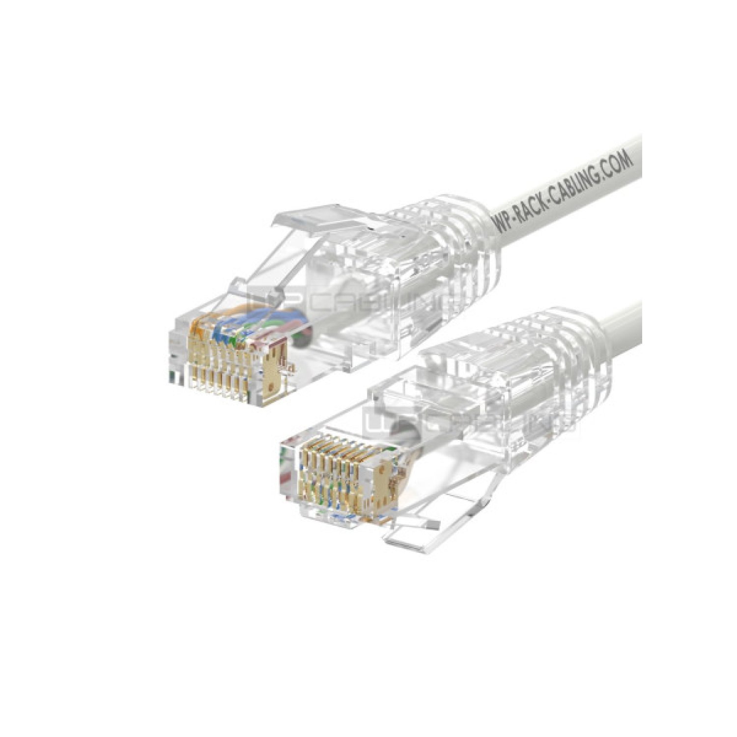 WP Cat 6A U-UTP Slim · 1m · AWG 28/7 · Conectores Gold · Blanco
