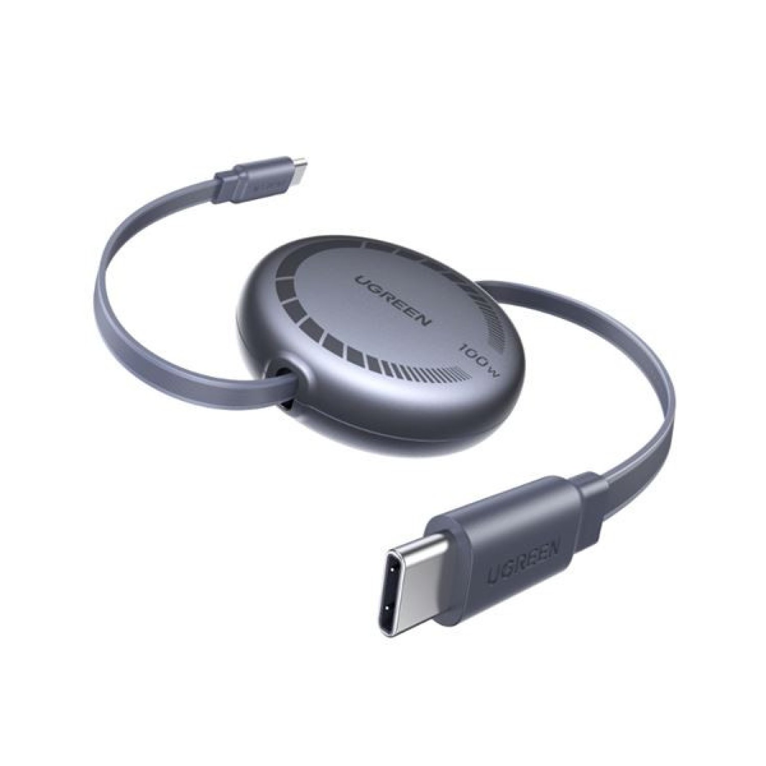 Ugreen · Cable USB-C a USB-C · 100W PD · 1m Retráctil · Carga Rápida