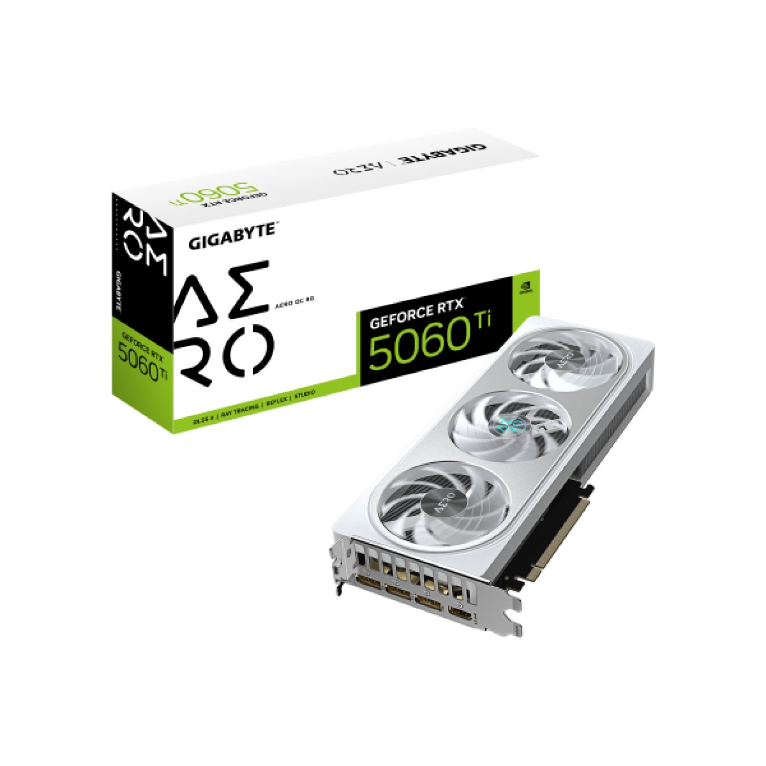 Gigabyte GeForce RTX 5060 Ti AERO OC · 8GB GDDR7 · PCI-E 5.0 · 2647 MHz