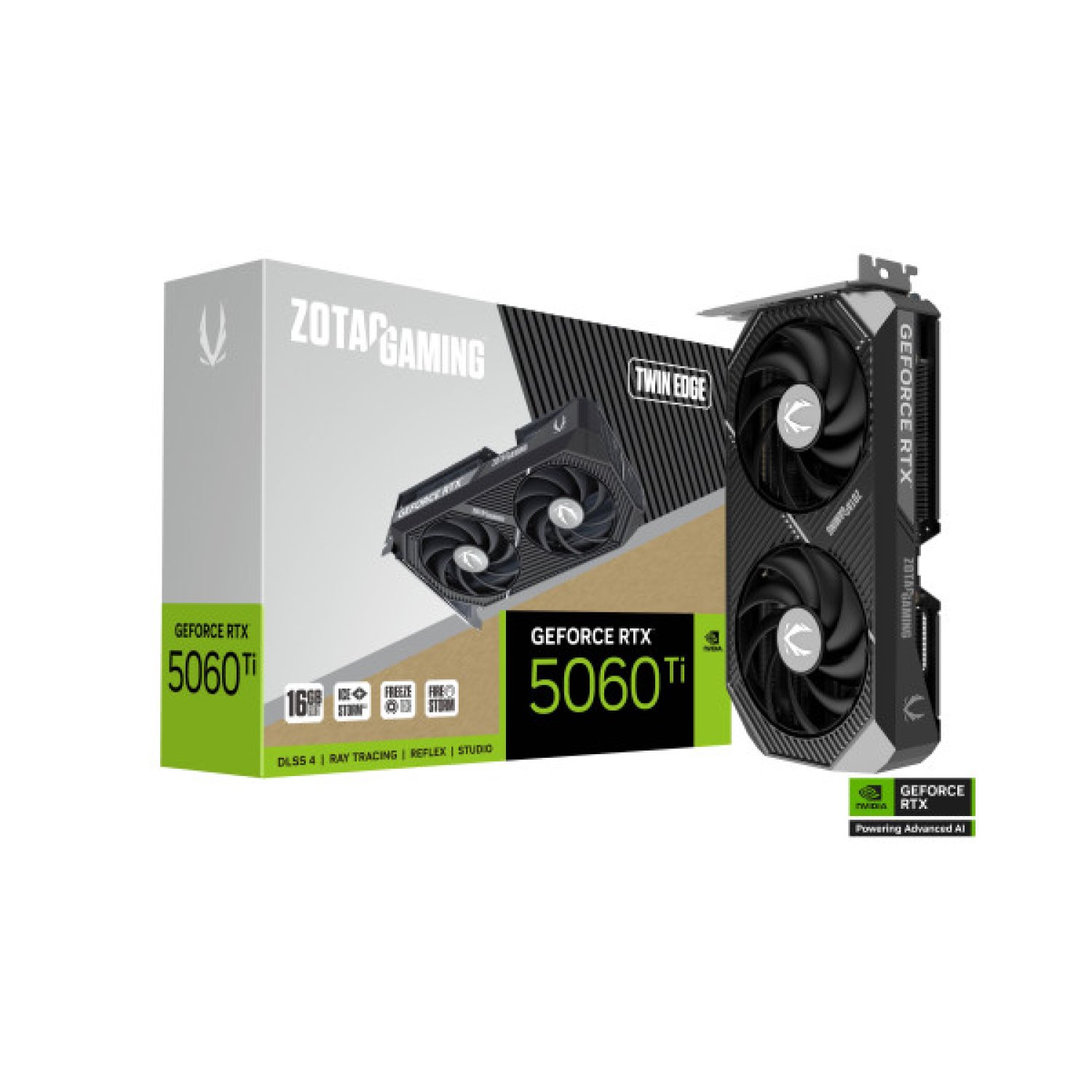 Zotac RTX 5060 Ti · 16GB GDDR7 · 128-bit · 1 HDMI + 3 DisplayPort