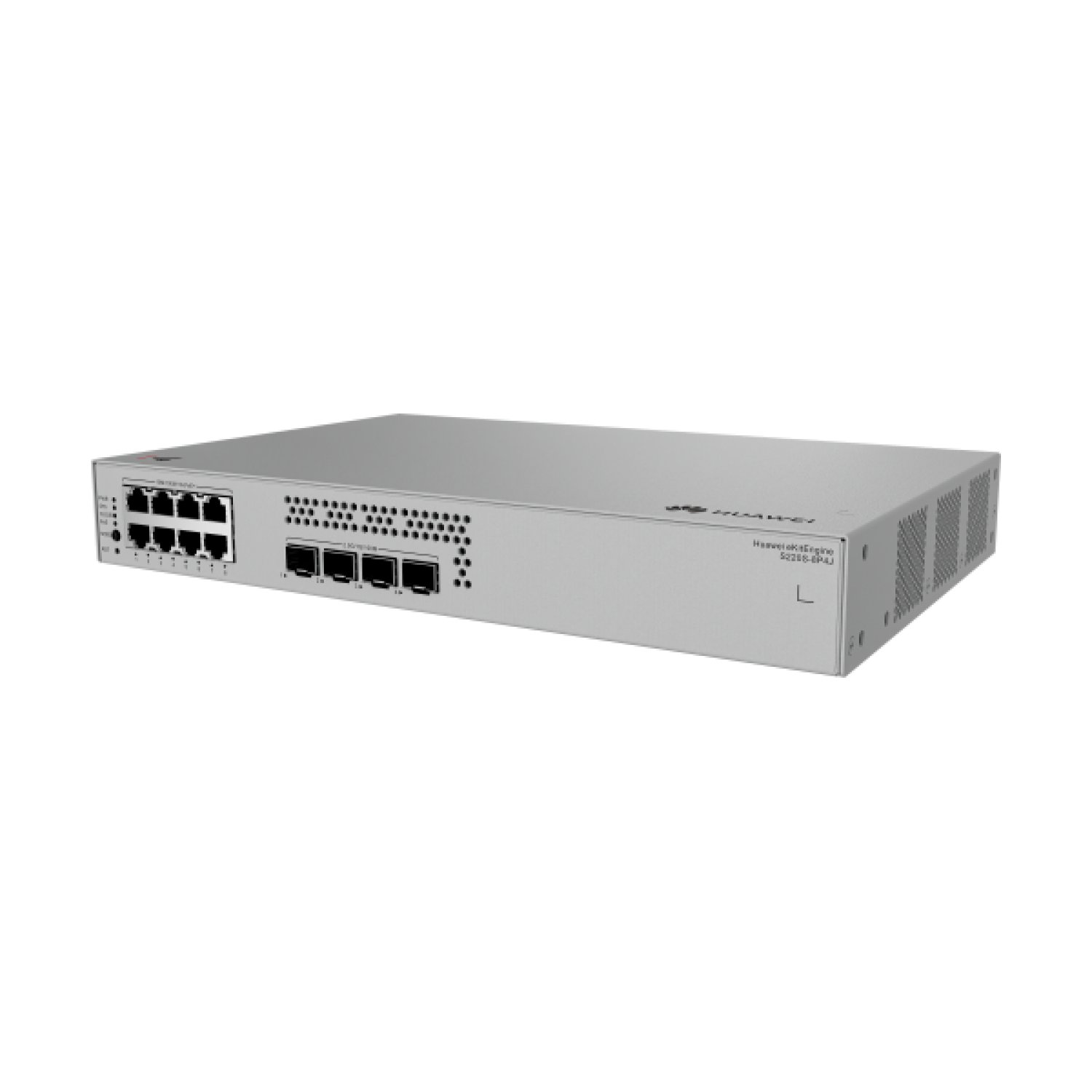 Huawei S220S 8P4J · Switch 8 puertos 10/100/1000BASE-T · 4 SFP 2.5GE · 128W PoE · Fanless
