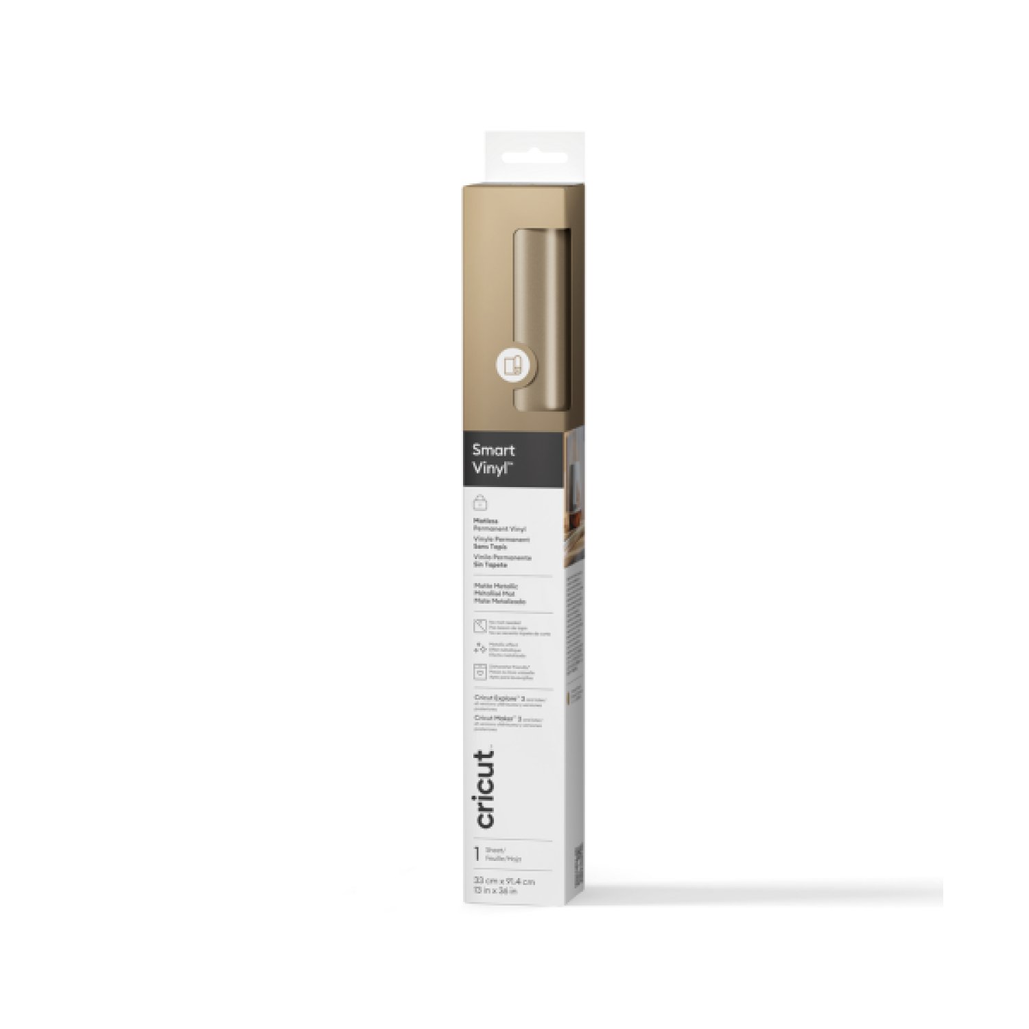Cricut · Vinilo Adhesivo Permanente · Champán Mate