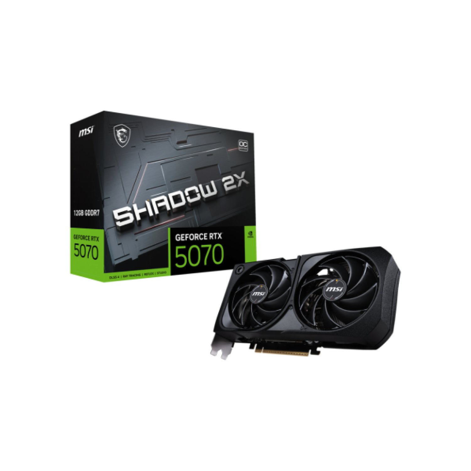 MSI GeForce RTX 5070 Shadow 2X OC · 12GB GDDR7 · Cooling Avanzado