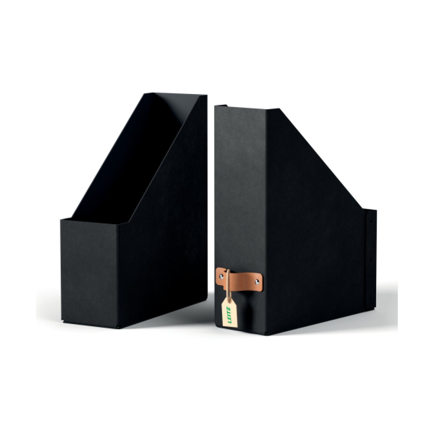 Leitz · Pack 2 Revisteros Cartón · Color Negro · Organizador Escritorio