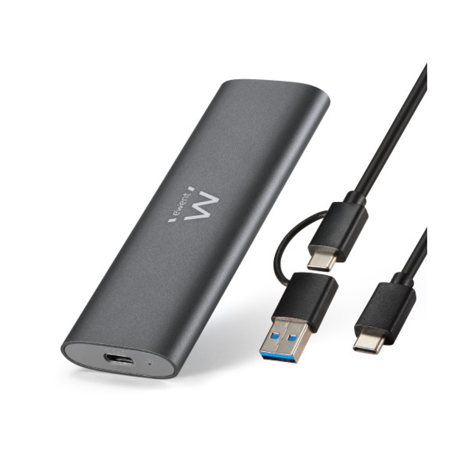 Ewent EW7061 · Caja Externa SSD · Gris Oscuro