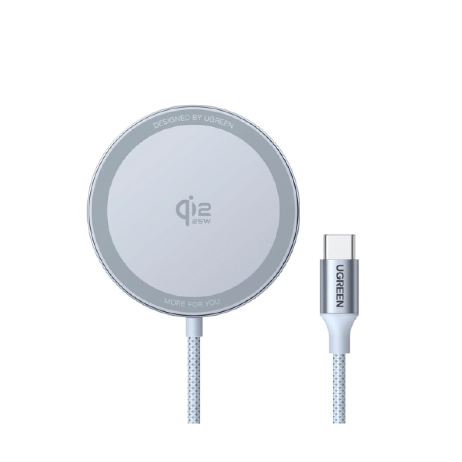 Ugreen MagFlow · Cargador Inalámbrico para Auto · Gris · Compatible MagSafe