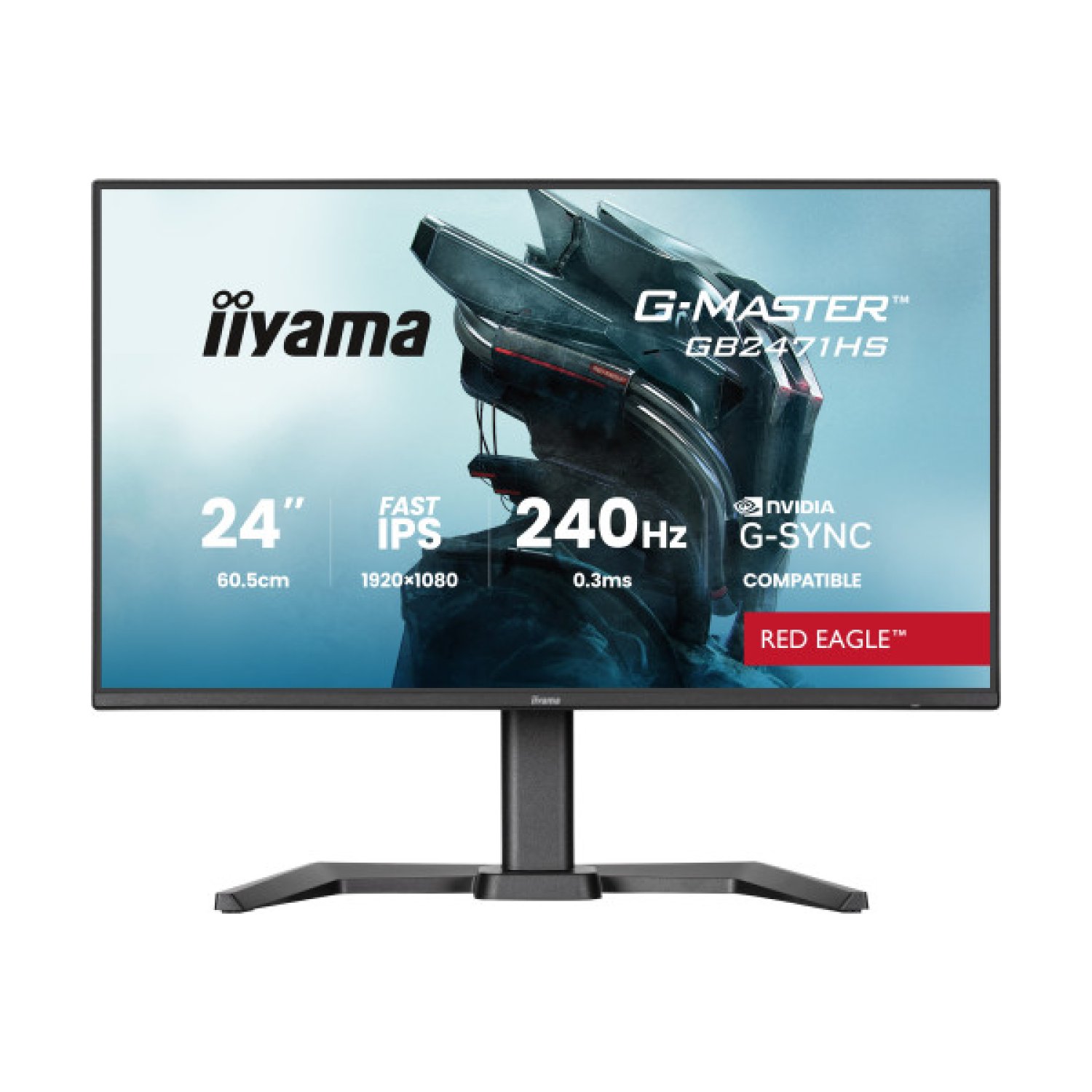 Iiyama · Monitor 24" Full HD · 165 Hz · Panel IPS · 0,8 ms · HDMI · DisplayPort · FreeSync Premium