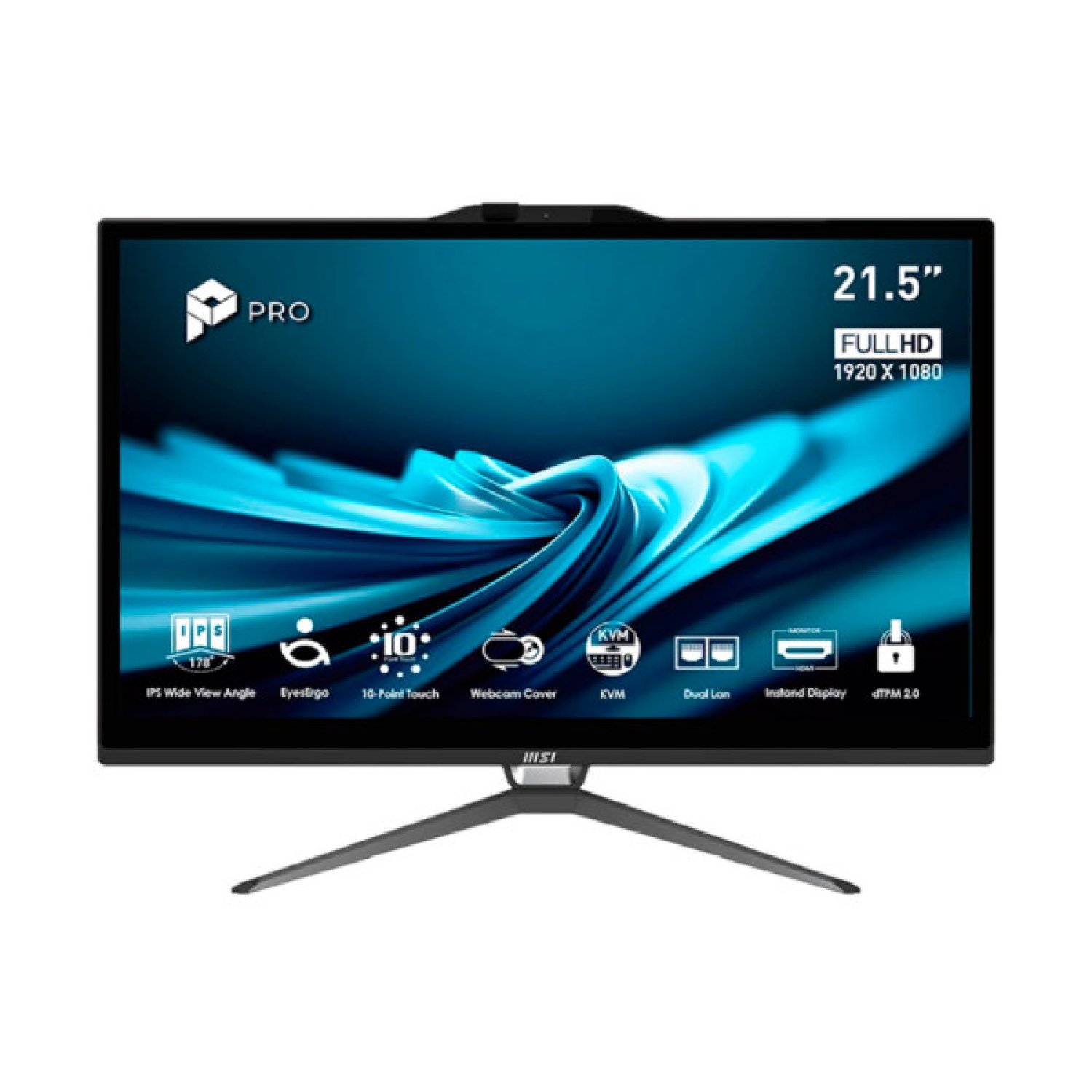 MSI AIO PRO AP222T · 21,5" FHD IPS · Intel Core i3-14100 · 8GB RAM · 256GB SSD · Windows 11 Home