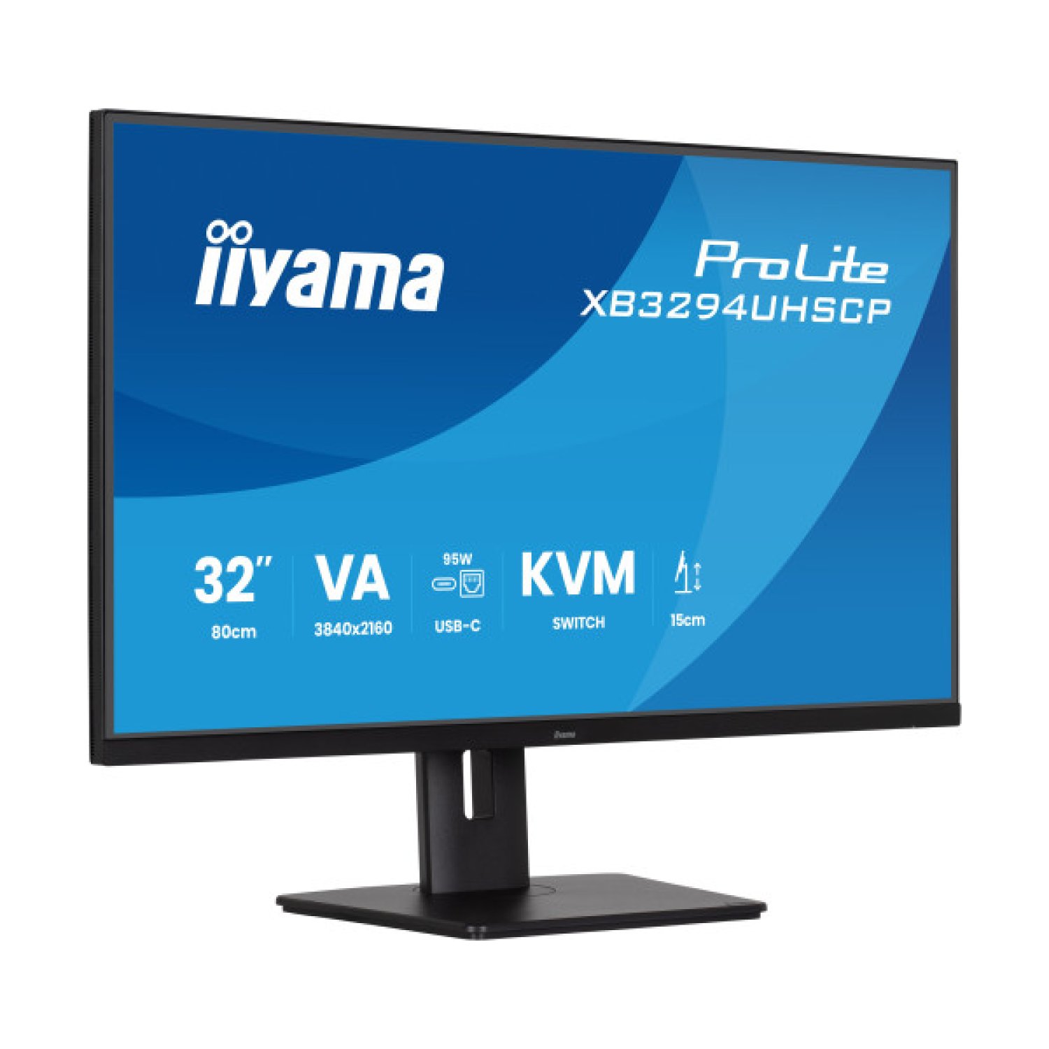 Iiyama Monitor 32" · 4K VA · USB-C 95W · KVM · LAN · PIP/PBP