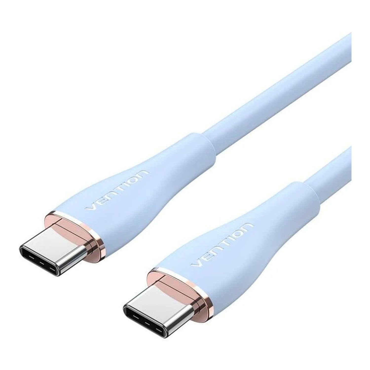 Cable USB 2.0 Tipo-C Vention TAWSG/ USB Tipo-C Macho - USB Tipo-C Macho/ Hasta 100W/ 480Mbps/ 1.5m/ Azul