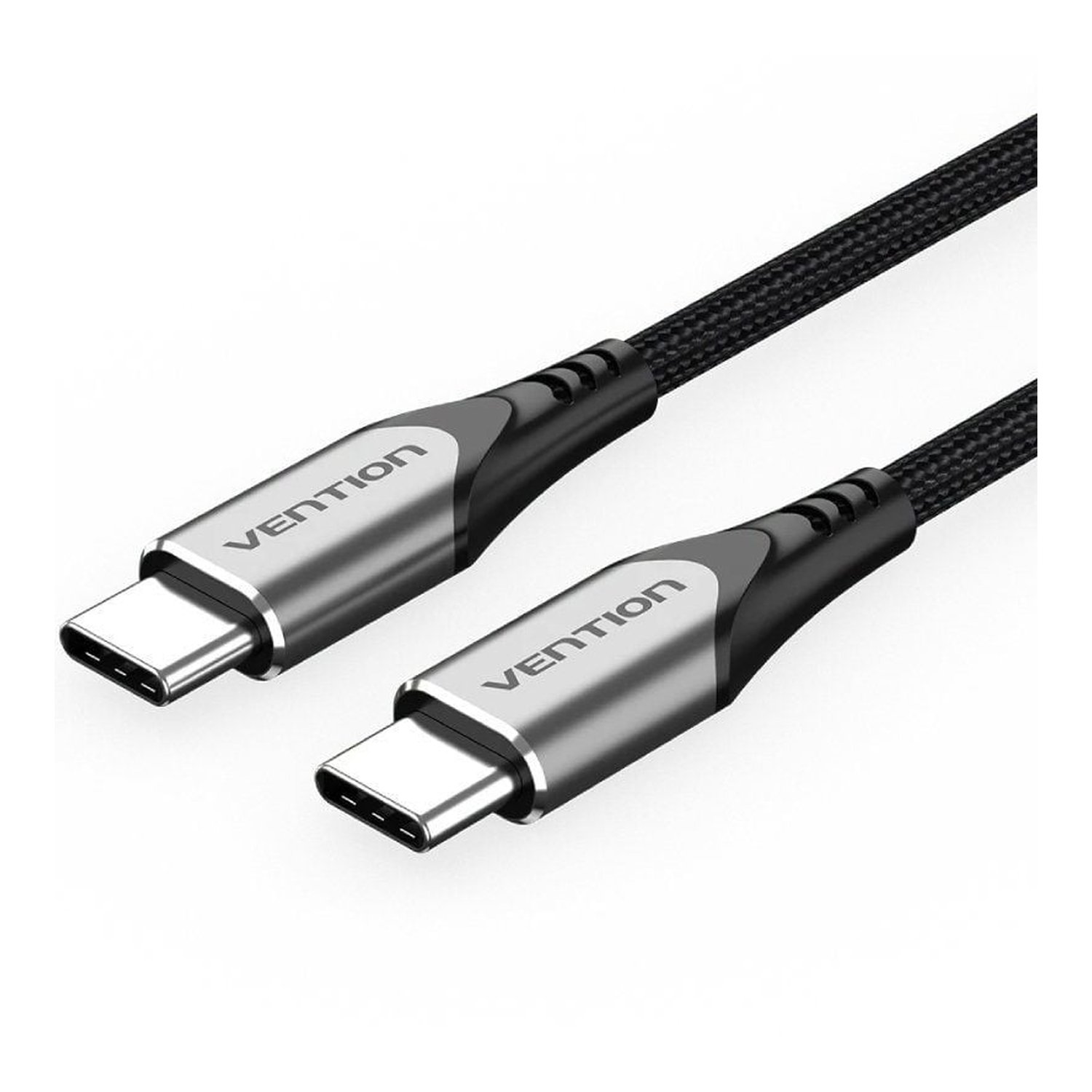 Cable USB 2.0 Tipo-C Vention TADHG/ USB Tipo-C Macho - USB Tipo-C Macho/ Hasta 60W/ 480Mbps/ 1.5m/ Gris