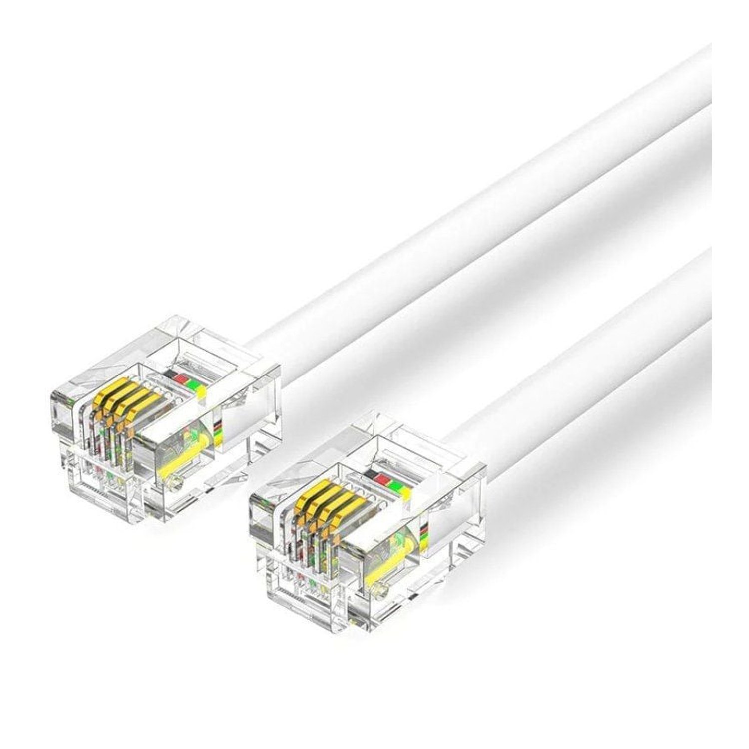 Cable de Teléfono RJ11 6P4C Vention IQBWQ / 20m/ Blanco