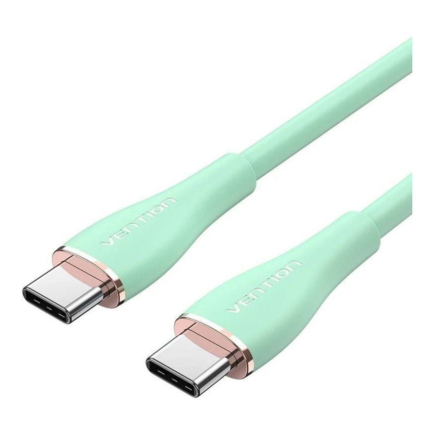 Cable USB 2.0 Tipo-C Vention TAWGH/ USB Tipo-C Macho - USB Tipo-C Macho/ Hasta 100W/ 480Mbps/ 2m/ Verde