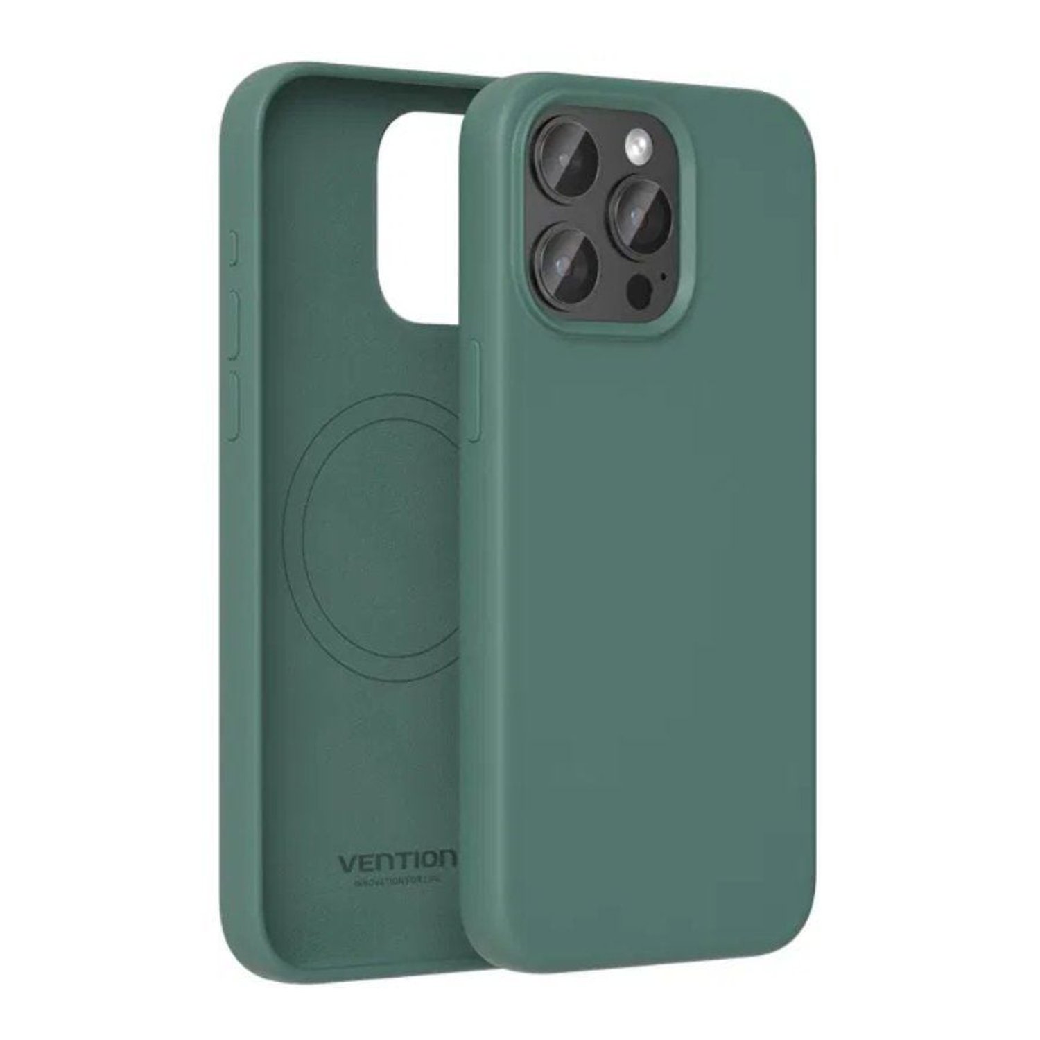 Funda Silicona con Magsafe Vention KUEG0-30/ Compatible con iPhone 14 Pro/ Verde