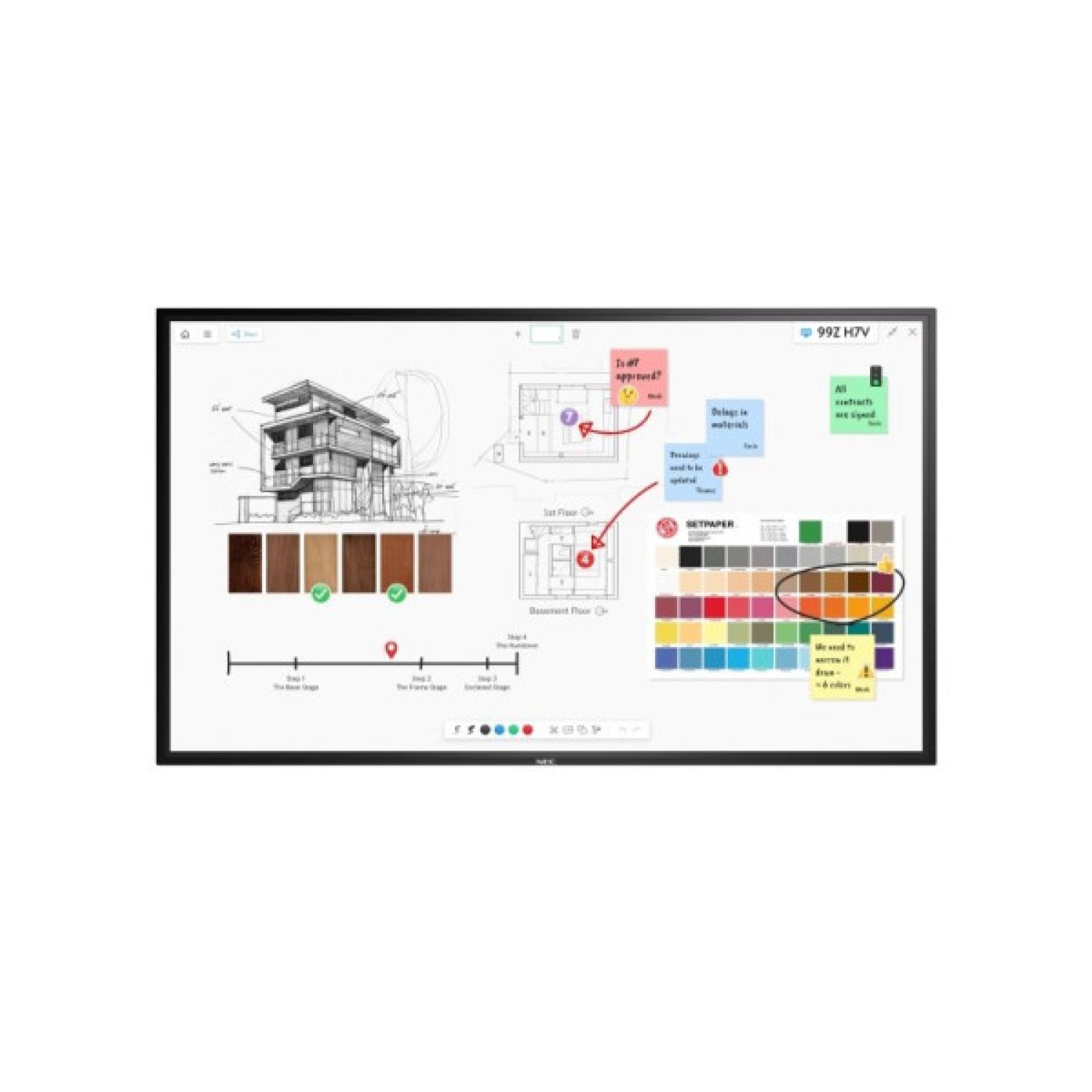 Sharp MultiSync M751 · Pizarra Interactiva 75" · 4K UHD · Pantalla Táctil · Negro