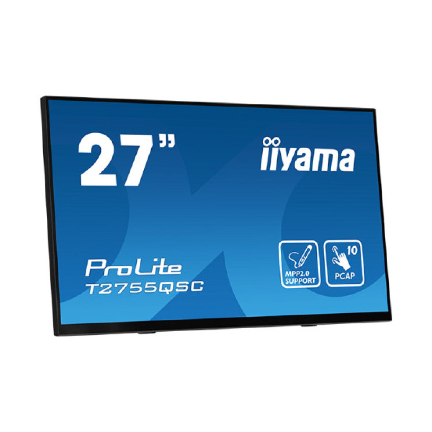Iiyama T2755QSC-B1 · Monitor IPS Táctil 27" · 2560x1440 · PCAP 10P · Active Stylus · USB 3.2 · Speakers