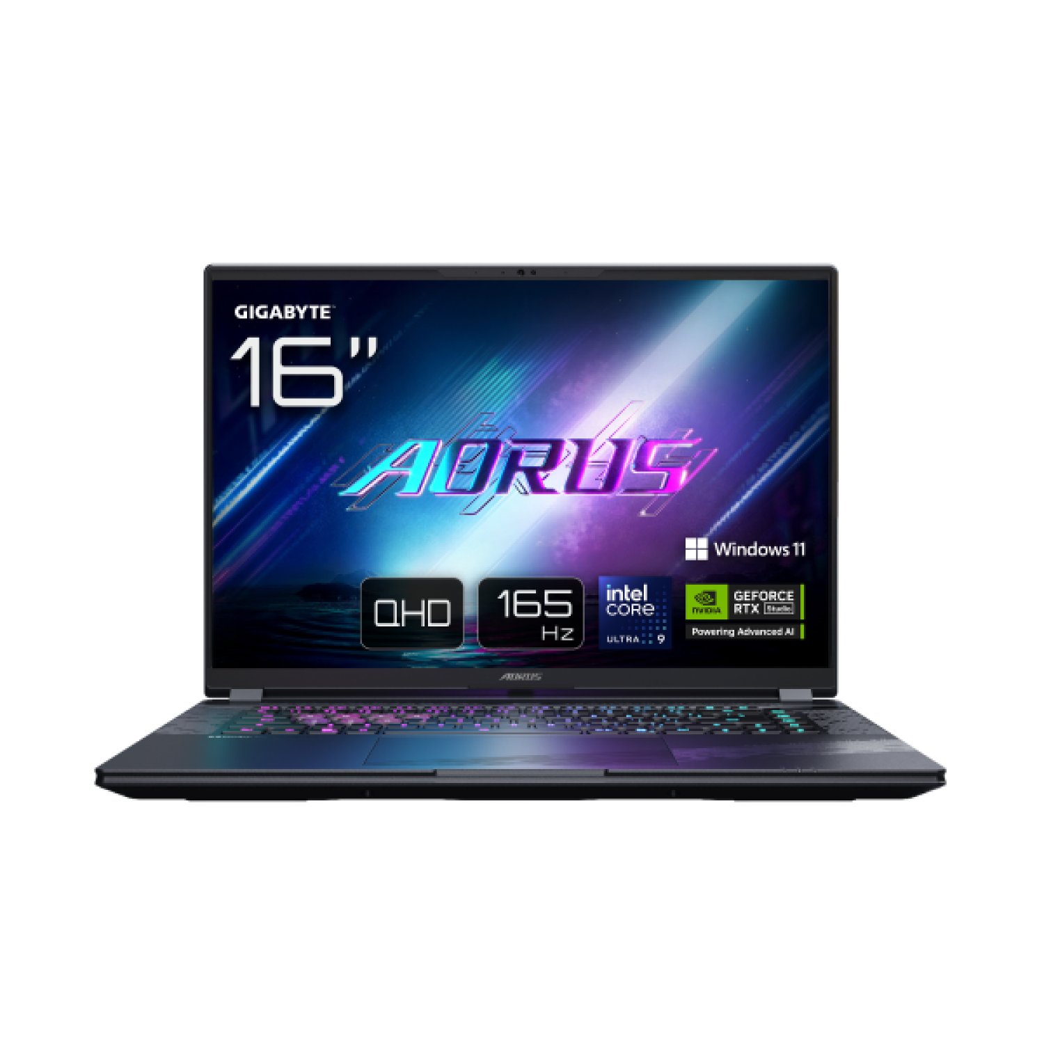 Gigabyte AORUS Elite 16 · Portátil Gaming · 16" 165Hz WQXGA · Intel Ultra 9 275HX · RTX 5070 · 32GB DDR5 · 1TB SSD · Windows 11