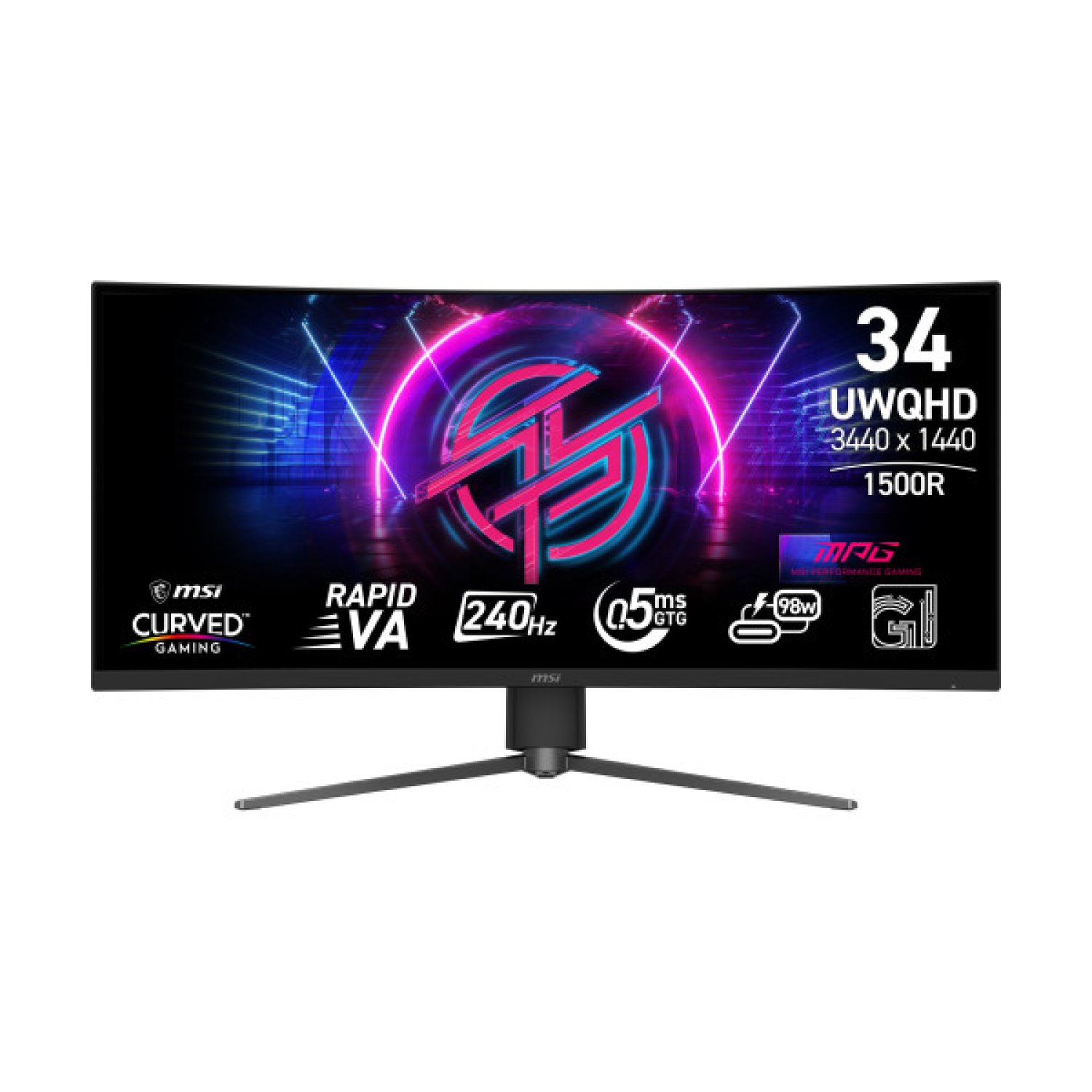 MSI MPG 346CQRF · Monitor UltraWide 34" · 3440x1440 · 180Hz · Curved Gaming