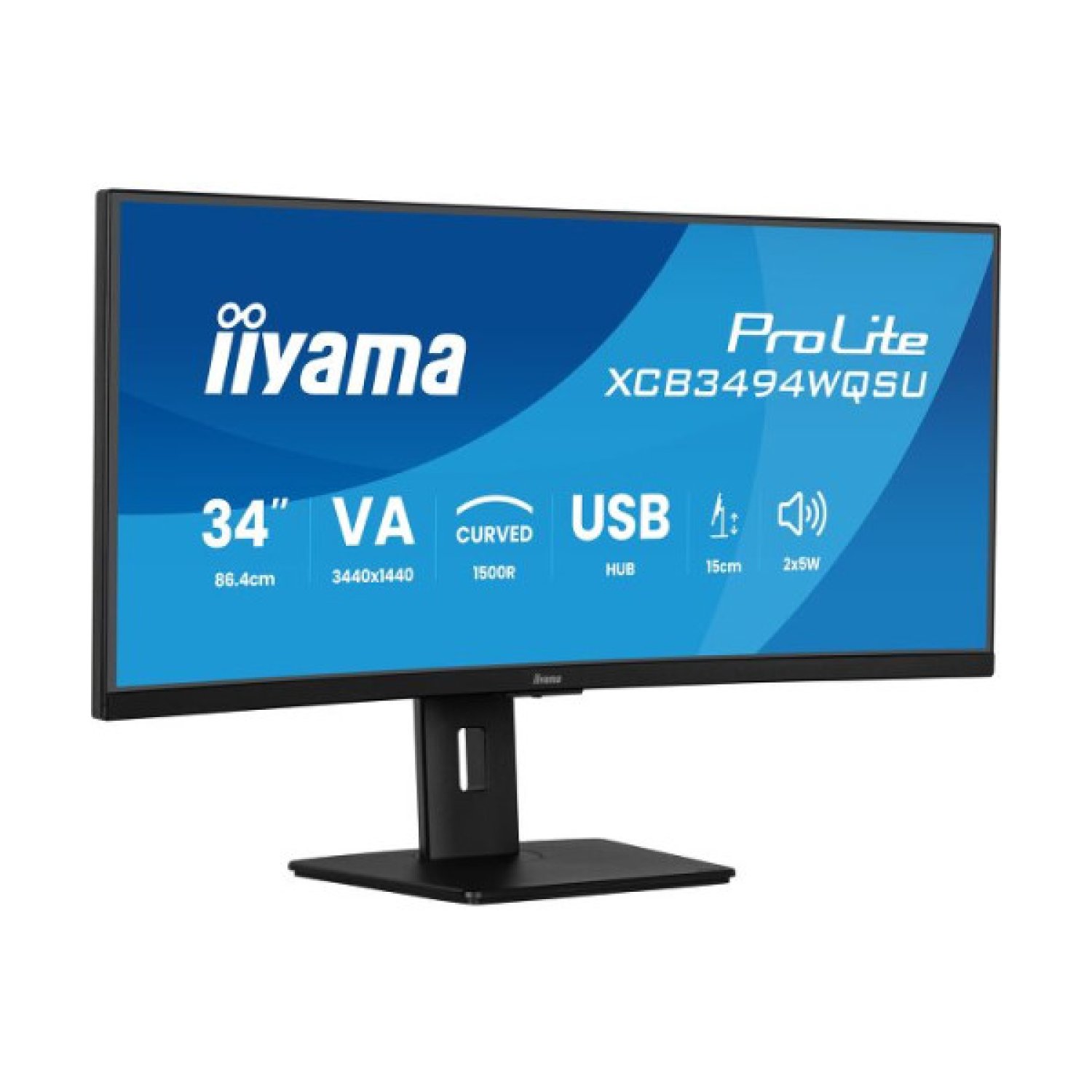 Iiyama · Monitor Ultrawide 34" · UWQHD · 120Hz · 1500R · Altavoces