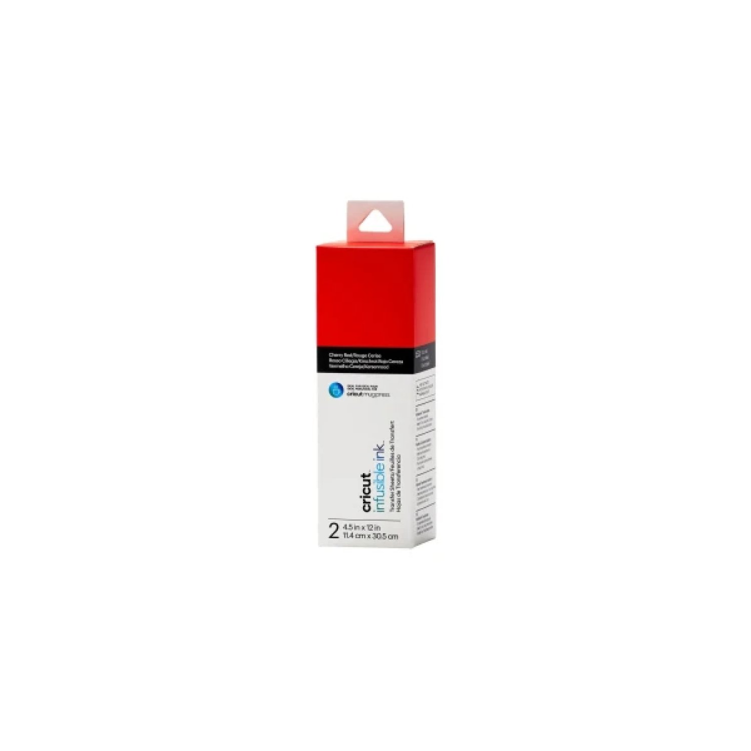 Cricut Infusible Ink · Hojas de Transferencia · Pack 2 unidades · Rojo Cereza