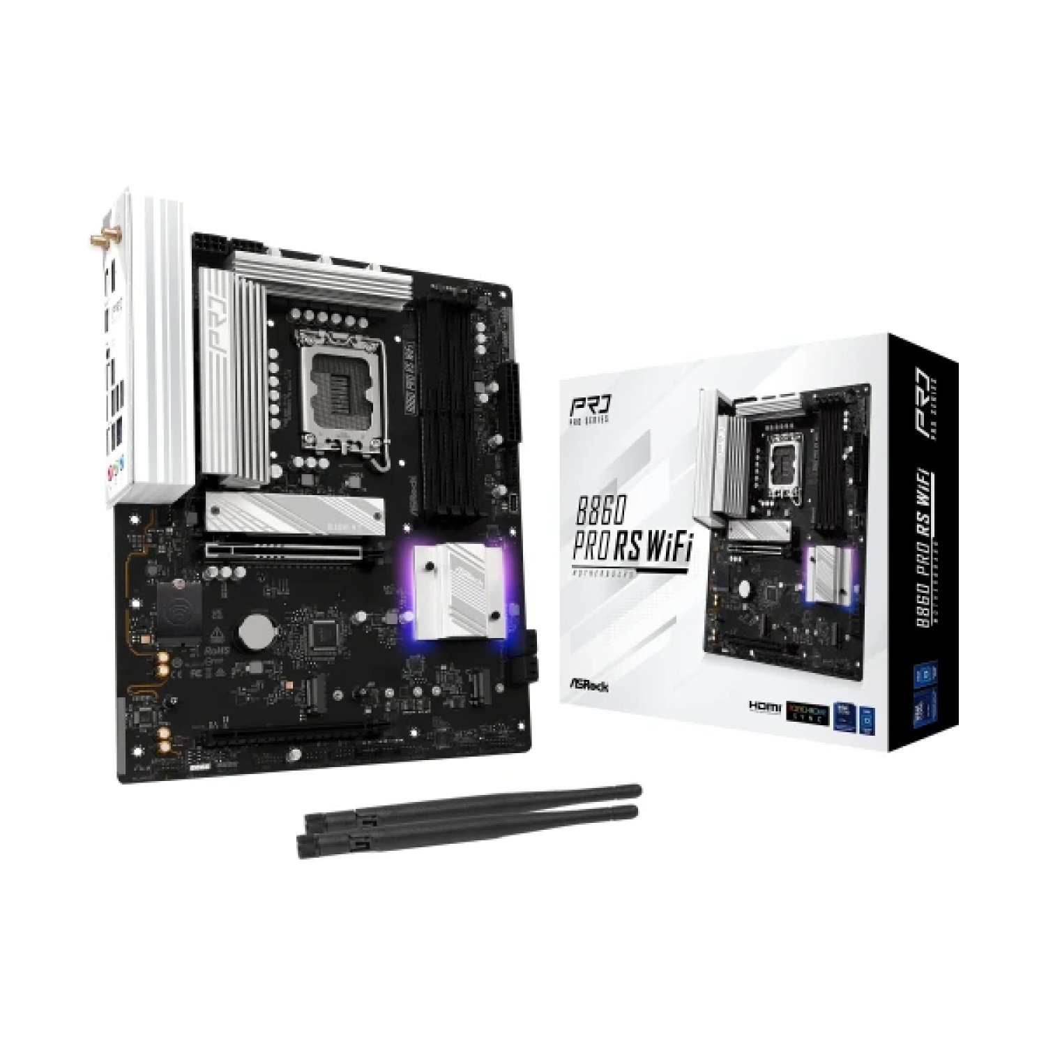 ASRock B860 Pro RS WiFi · LGA1851 · 4 DDR5 · WiFi 6E · ATX