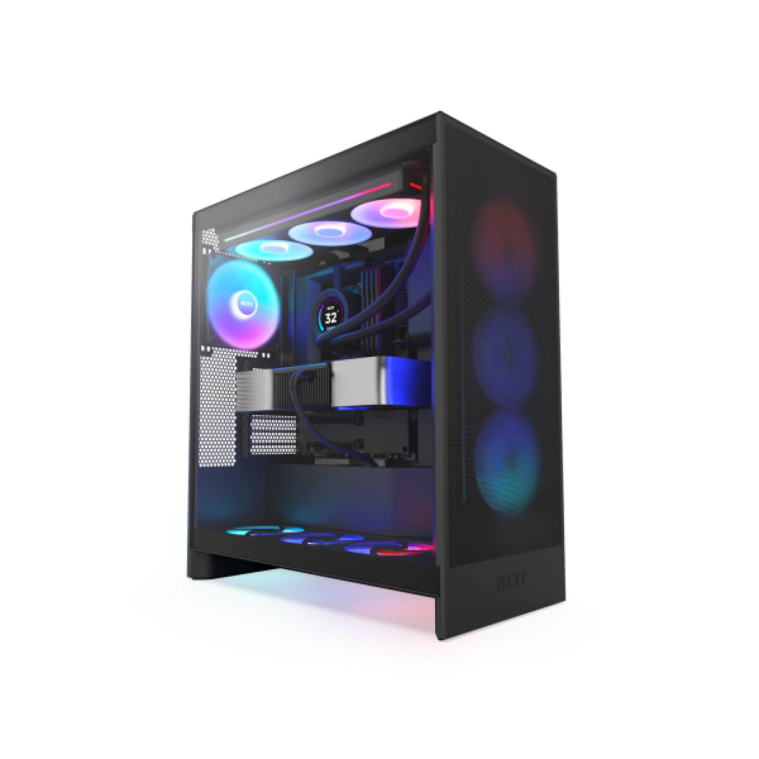 NZXT H7 Flow RGB · Torre Midi · Cristal Templado · Negro