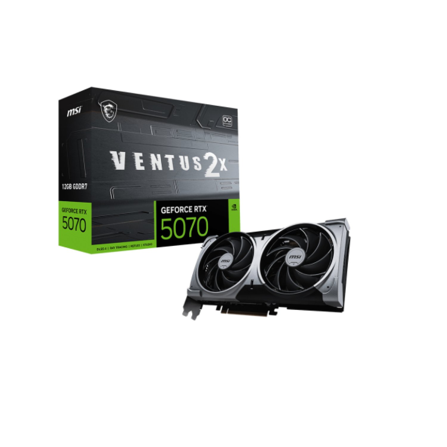 MSI GeForce RTX 5070 Ventus 2X OC · 12GB GDDR7 · Refrigeración Dual Fan