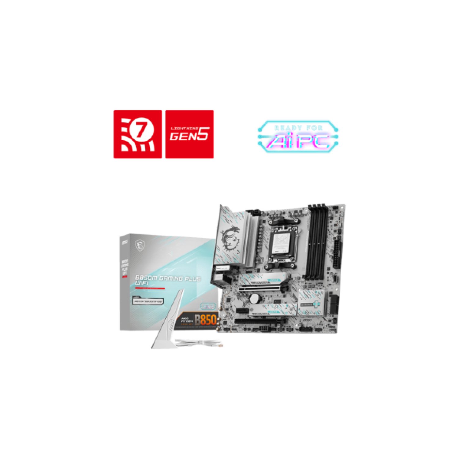 MSI B850M Gaming Plus WiFi · AMD AM5 · Micro ATX · WiFi