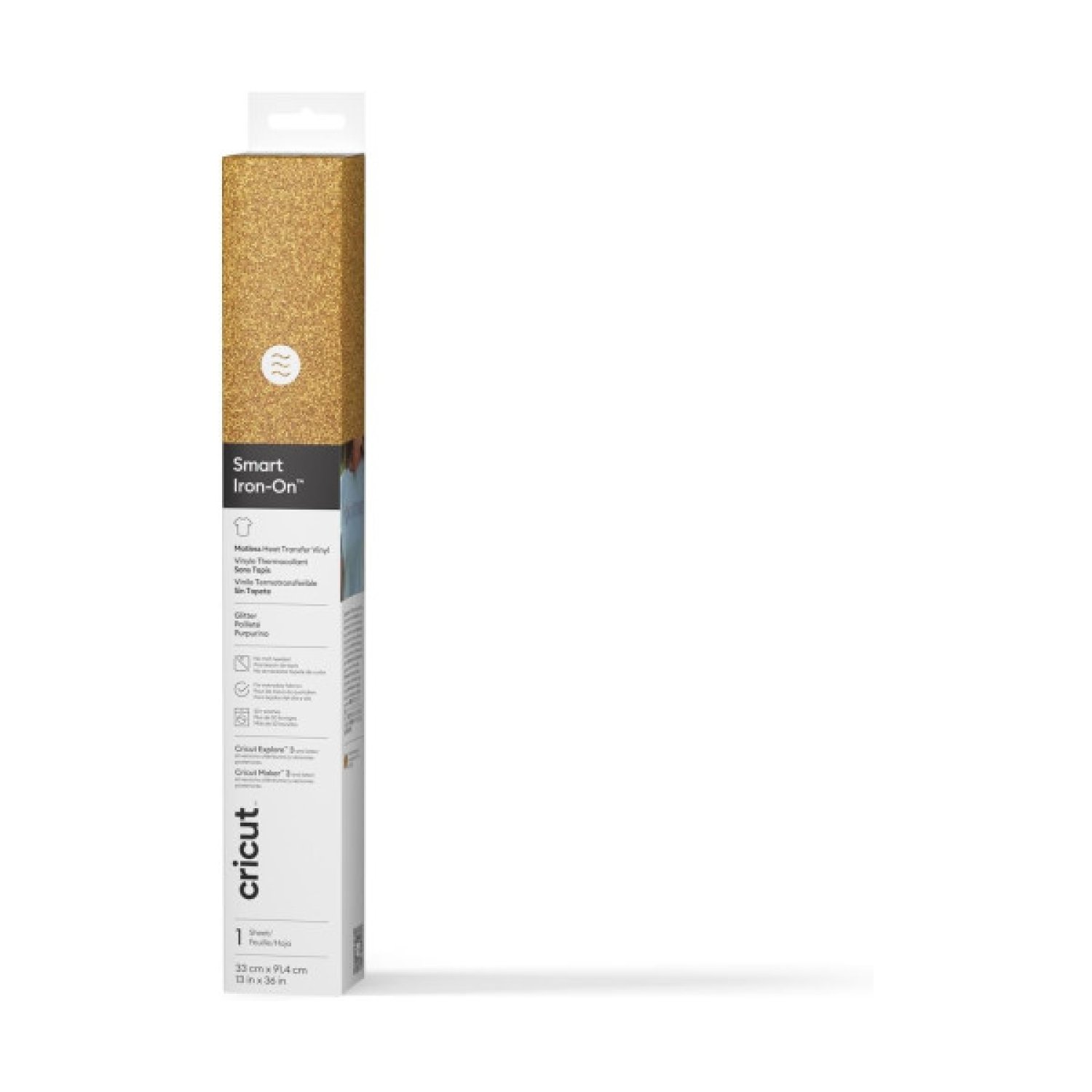 Cricut Smart Iron-On · 33x91 cm · Vinilo Textil · Color Dorado