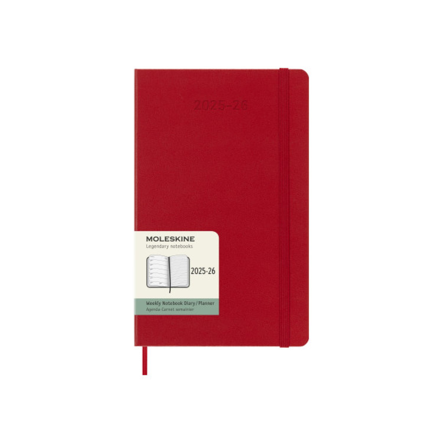 Moleskine · Agenda Semanal 2025-2026 · 18 meses · 13x21cm · Tapa Dura Roja