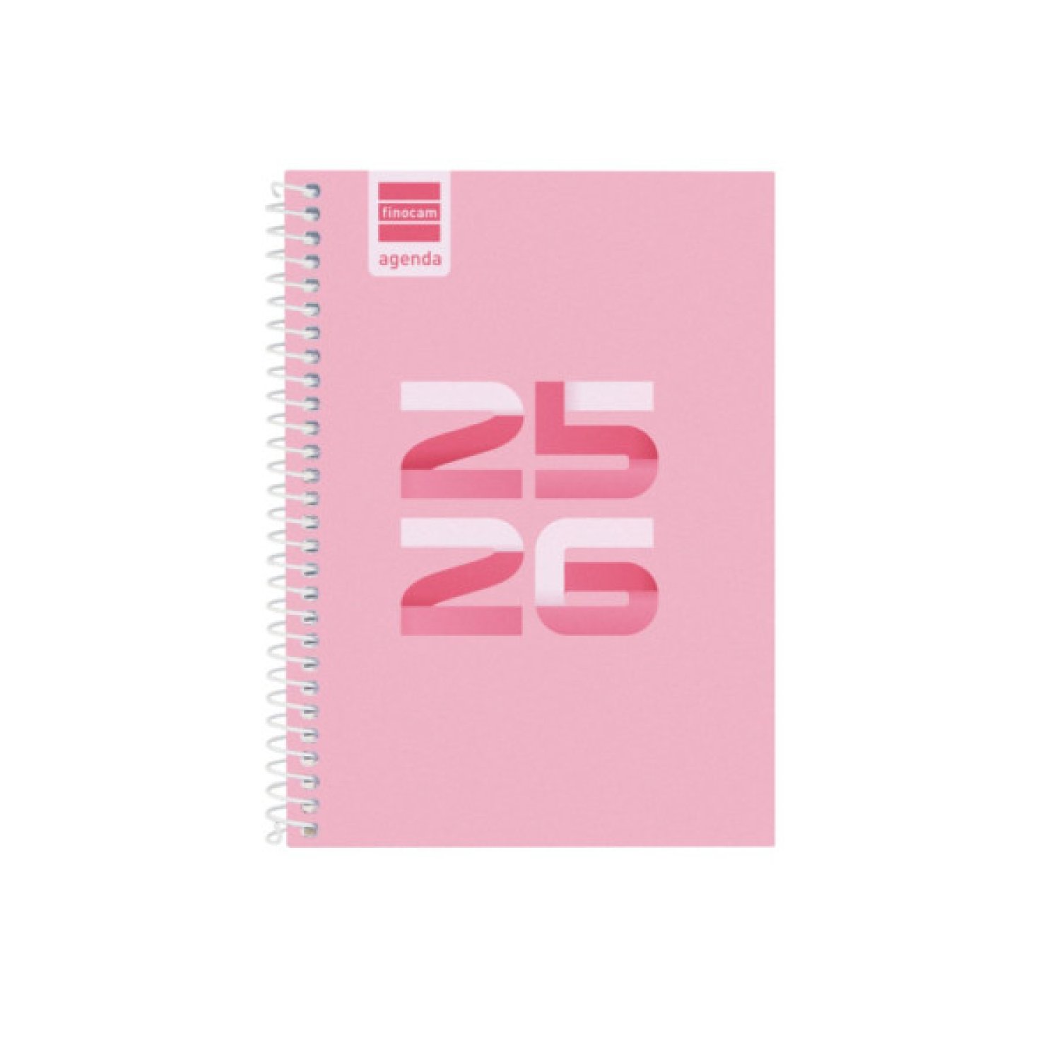 Finocam Agenda Escolar 2025-2026 · 120x164mm · Semana Vista · Rosa