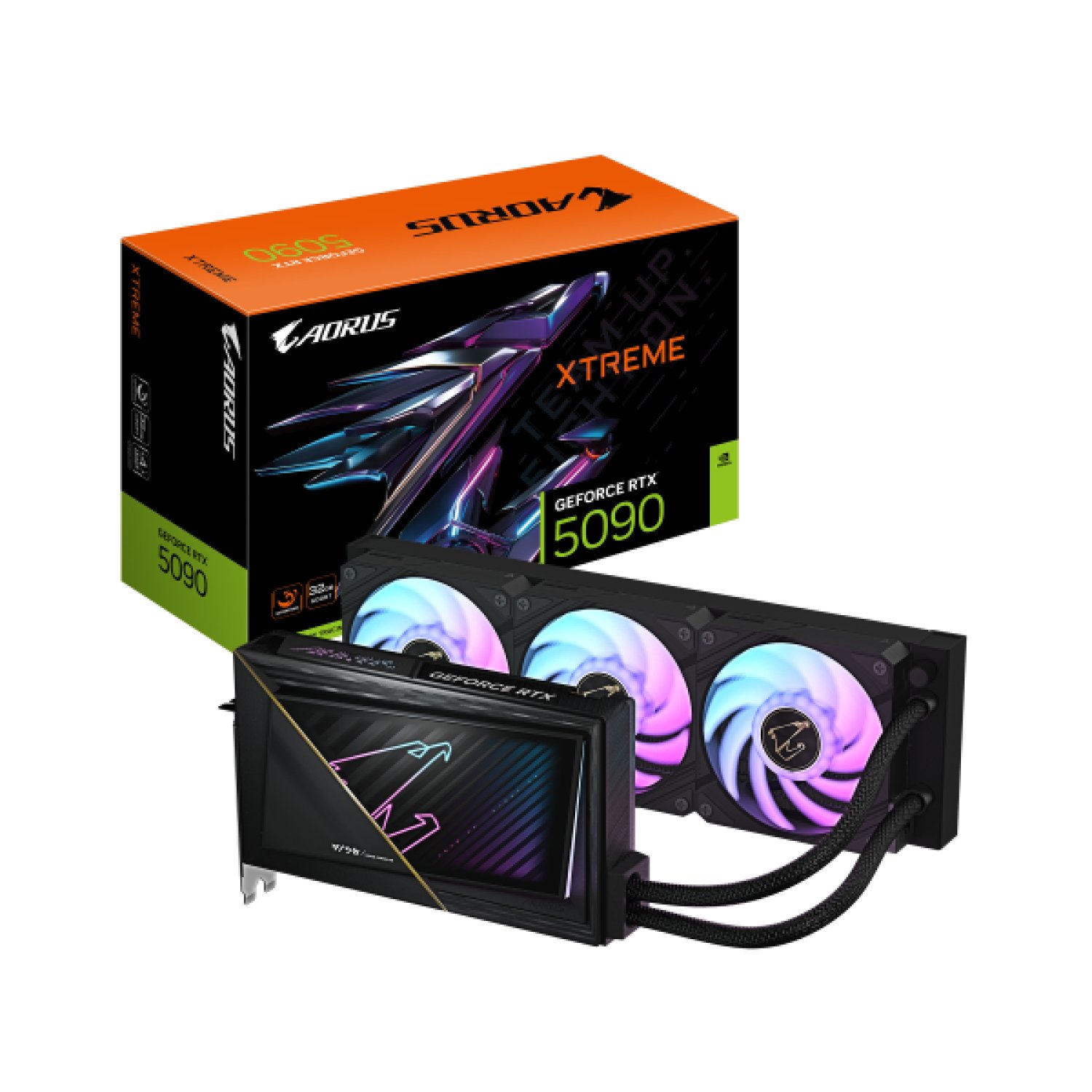 Gigabyte AORUS GeForce RTX 5090 XTREME WATERFORCE · 32GB GDDR7 · PCI-E 5.0 · 2655 MHz
