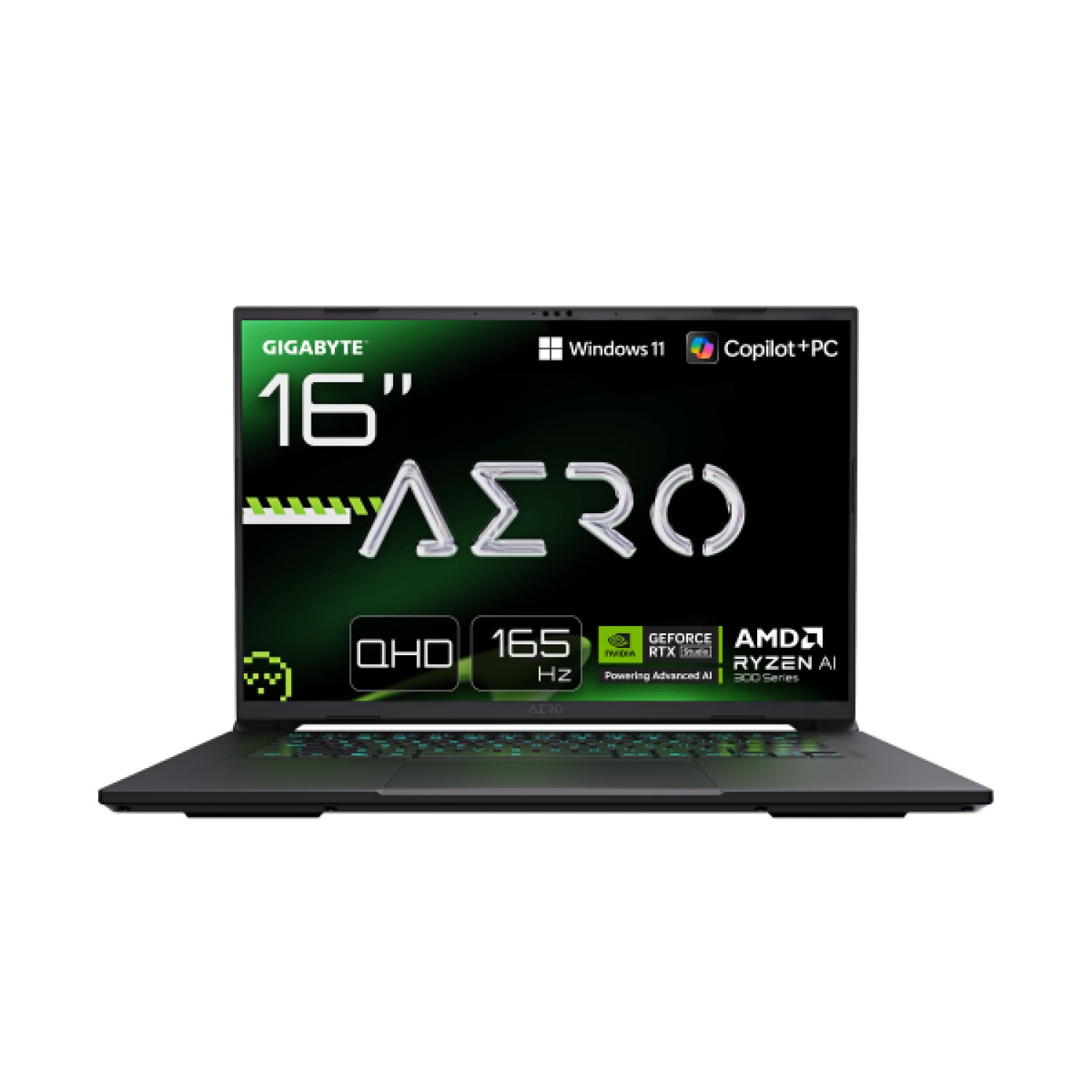 Gigabyte Aero X16 · Portátil 16" WQXGA · AMD Ryzen AI 7 350 · 32GB DDR5 · 1TB SSD · RTX 3070 · WiFi 6E
