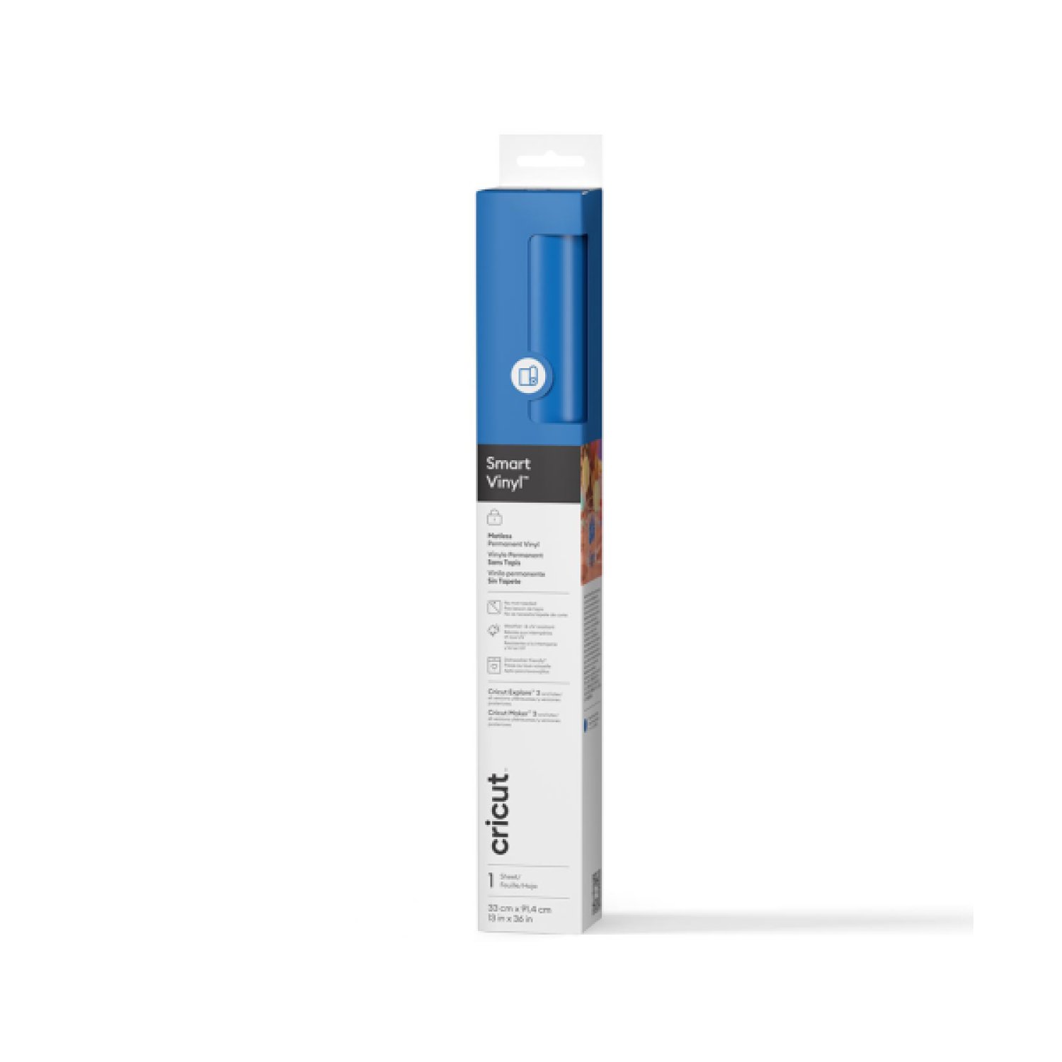 Cricut · Vinilo Adhesivo Permanente · Azul Mate