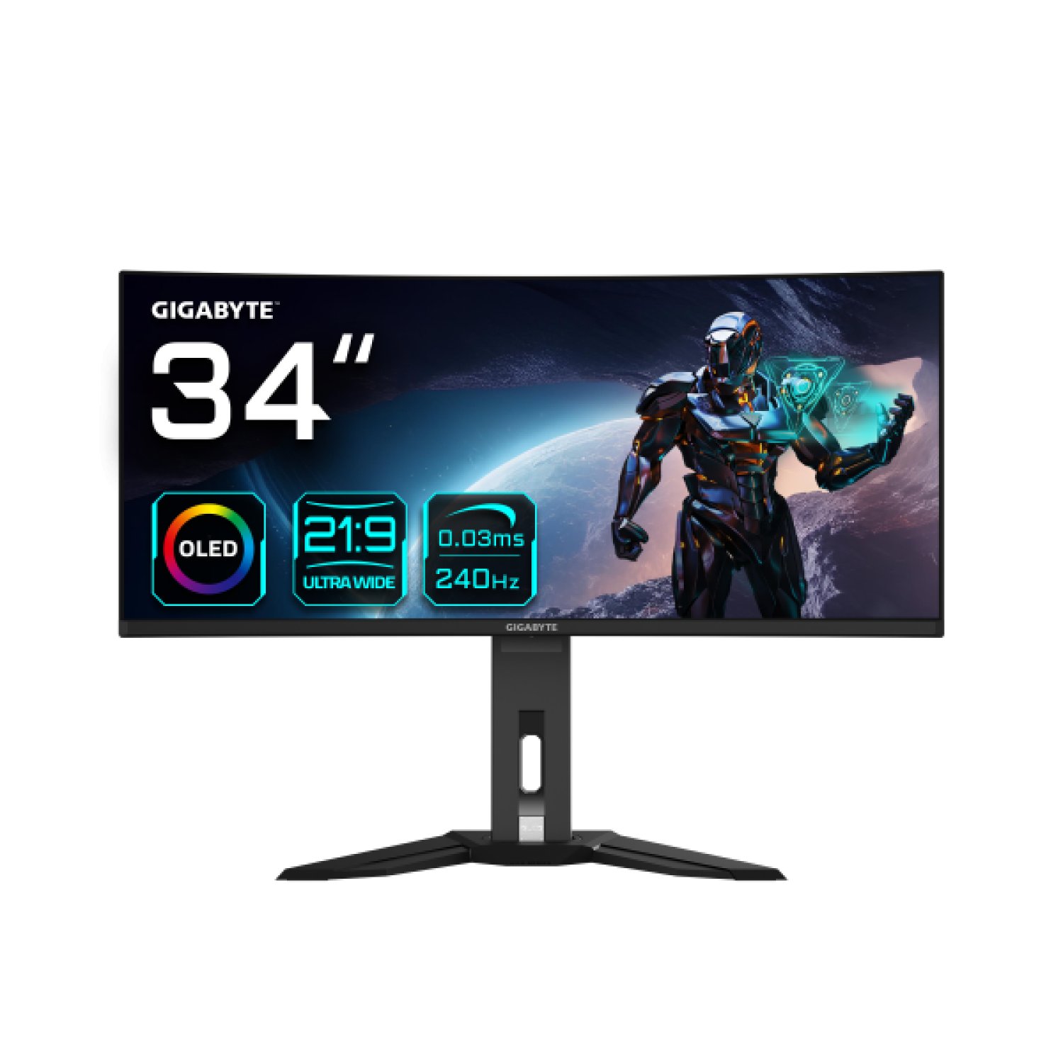 Gigabyte MO34WQC2 · 34" Ultra Wide OLED · 3440x1440 · 240Hz · USB-C
