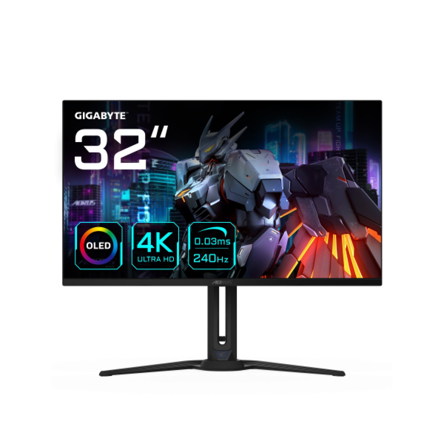 GIGABYTE AORUS FO32U2 · 31,5" 4K OLED · 3840x2160 · 240Hz · USB-C