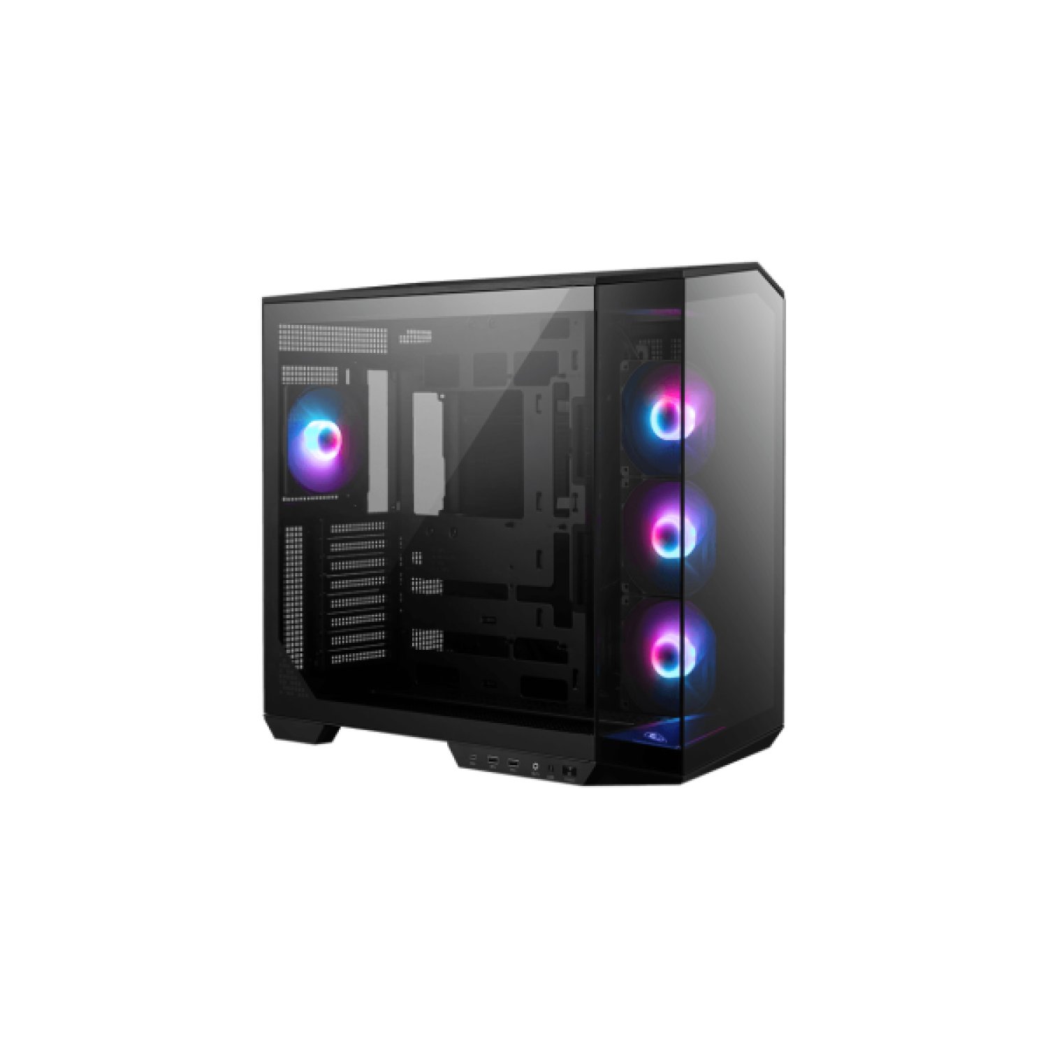 MSI MAG PANO 100R · Mid Tower · 3x 2,5" + 2x 3,5" · 4x 120mm ARGB · USB 3.2 · Negra