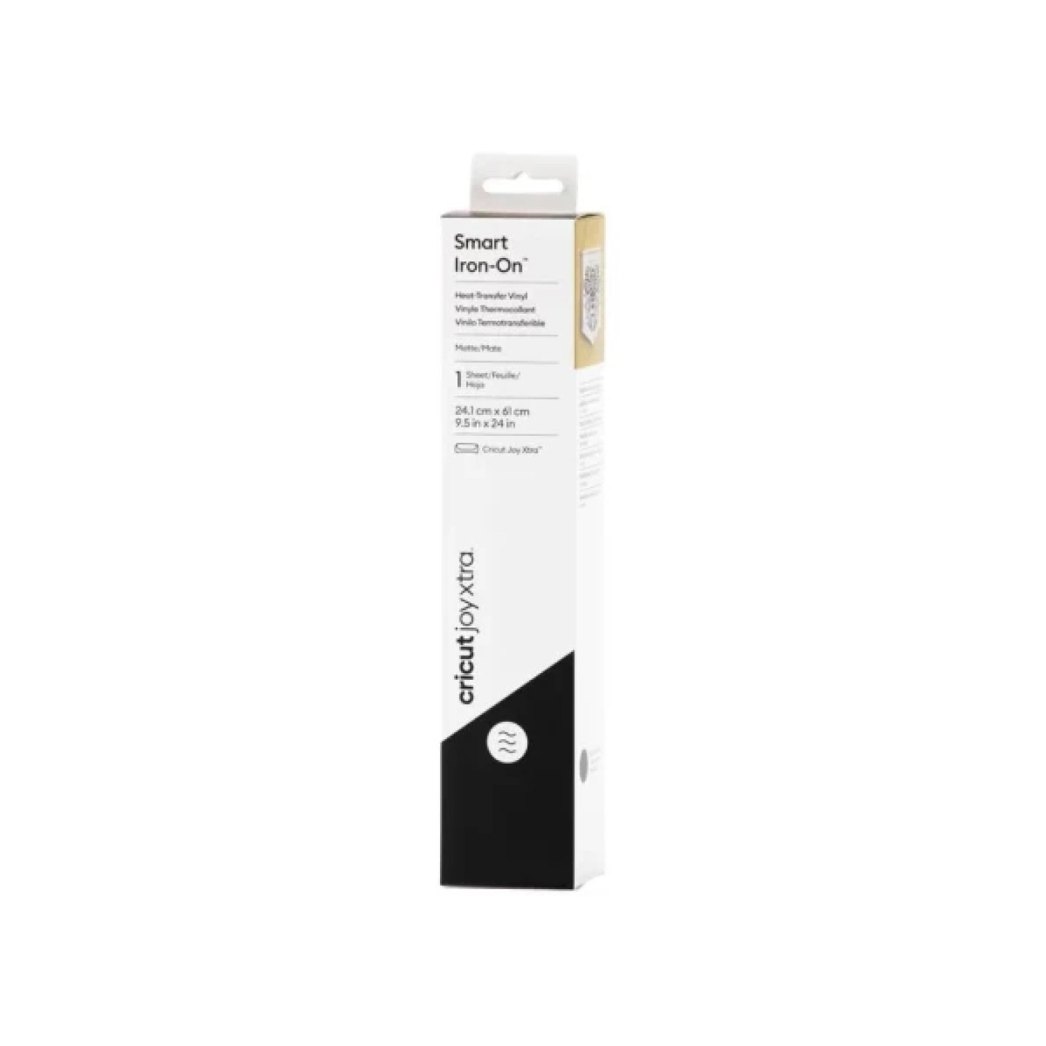 Cricut Smart Iron-On Joy Xtra · 24,1x61 cm · Negro · Vinilo Termoadhesivo